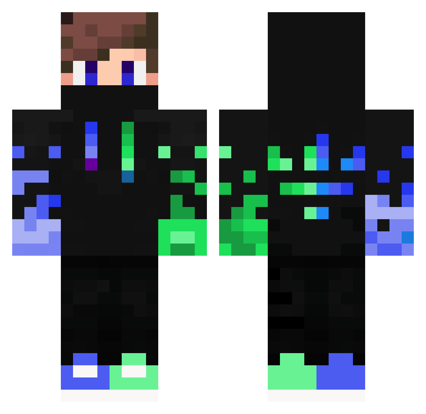 JustJemal_ Minecraft skin, front and back view