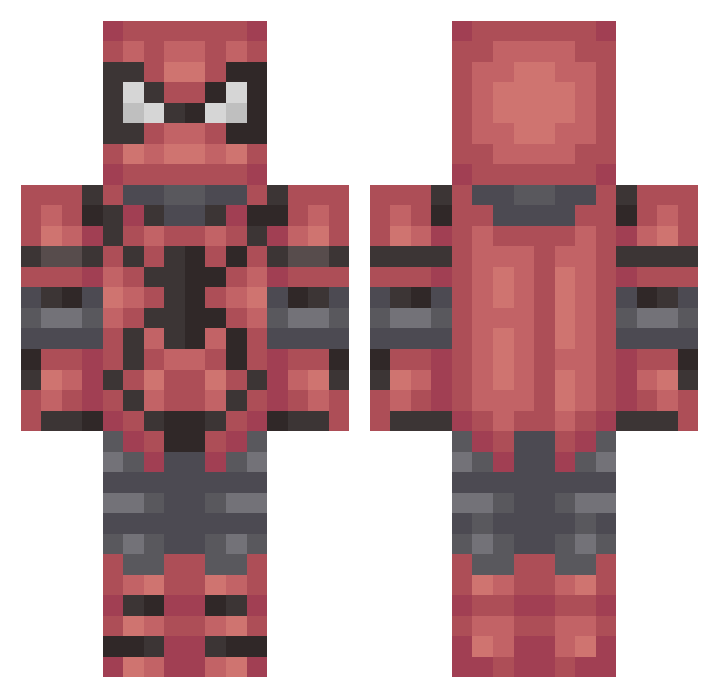 x74_ Minecraft skin, front and back view