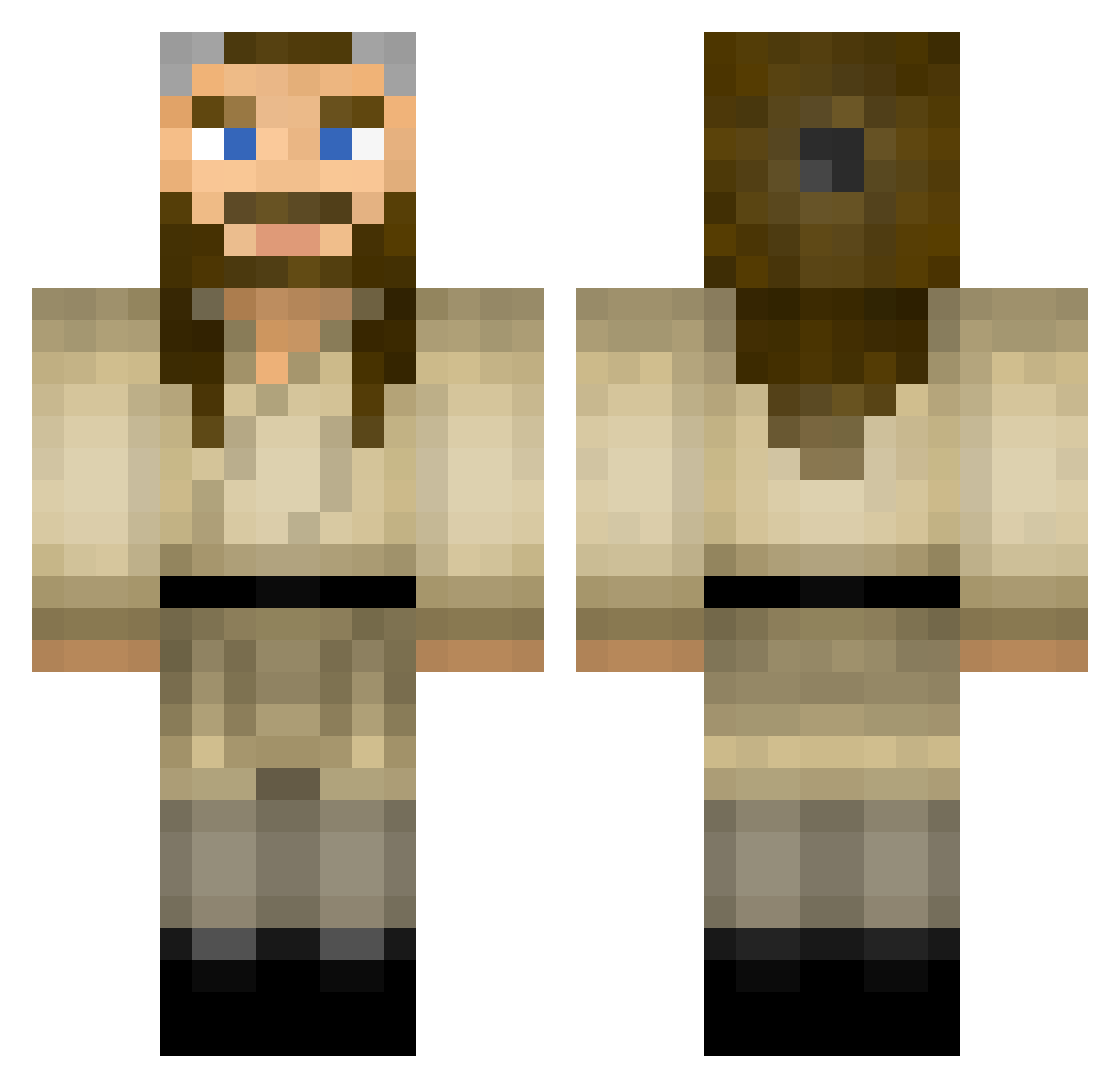 ChumleyChum Minecraft skin, front and back view