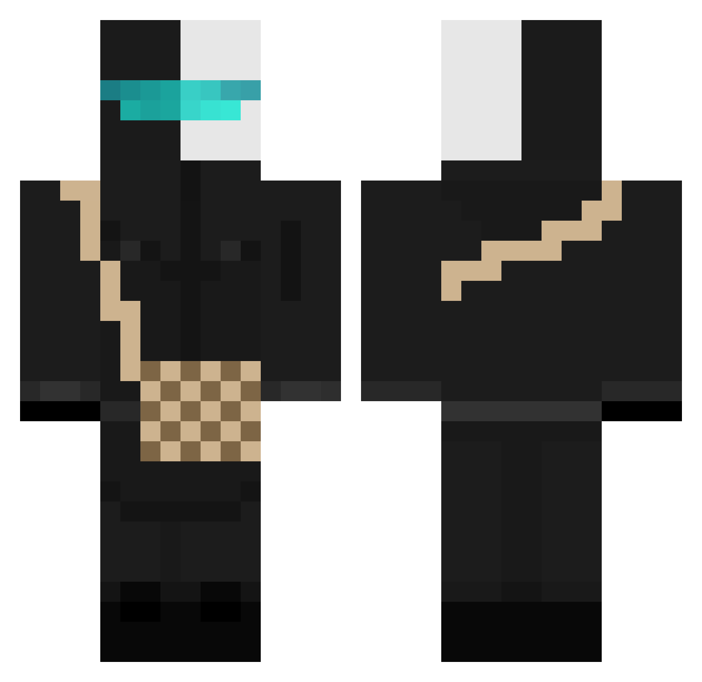 Apolllostar Minecraft skin, front and back view