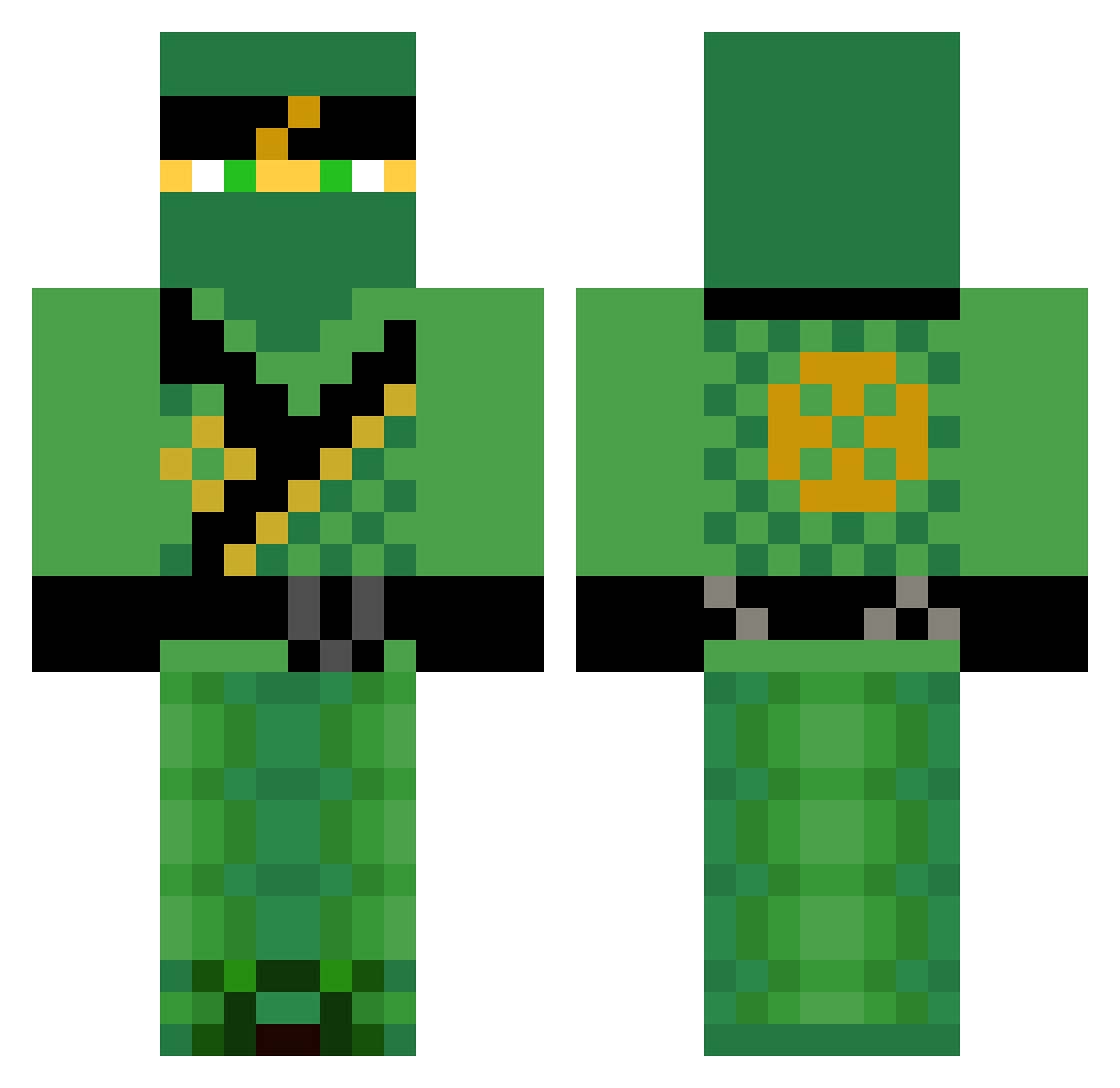 sauro2o Minecraft skin, front and back view