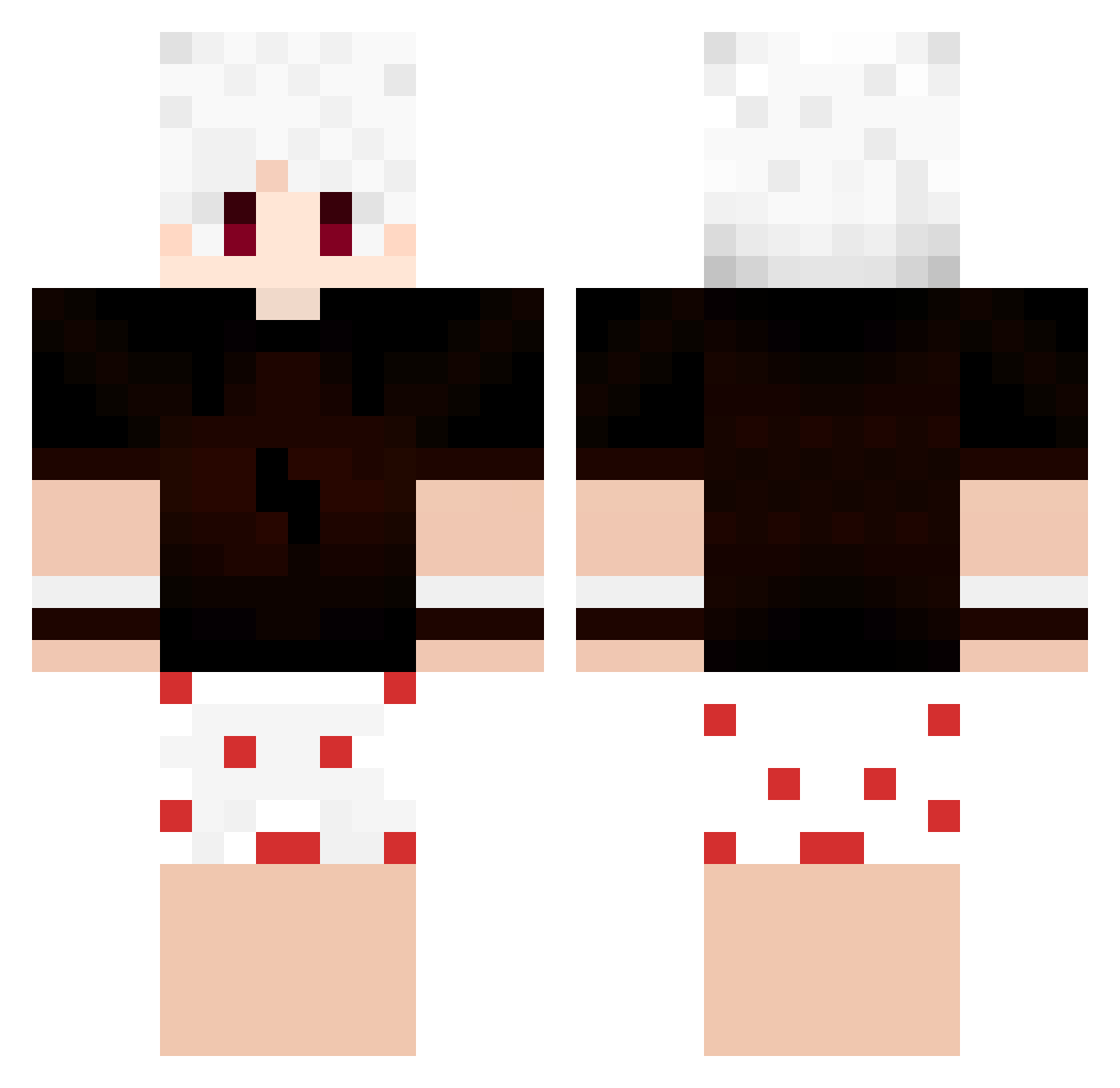 Rokyx01 Minecraft skin, front and back view