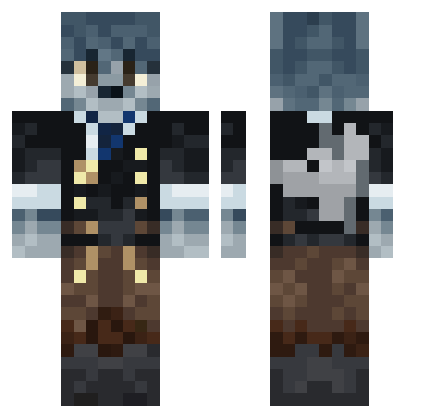 reaver_new_mic Minecraft skin, front and back view