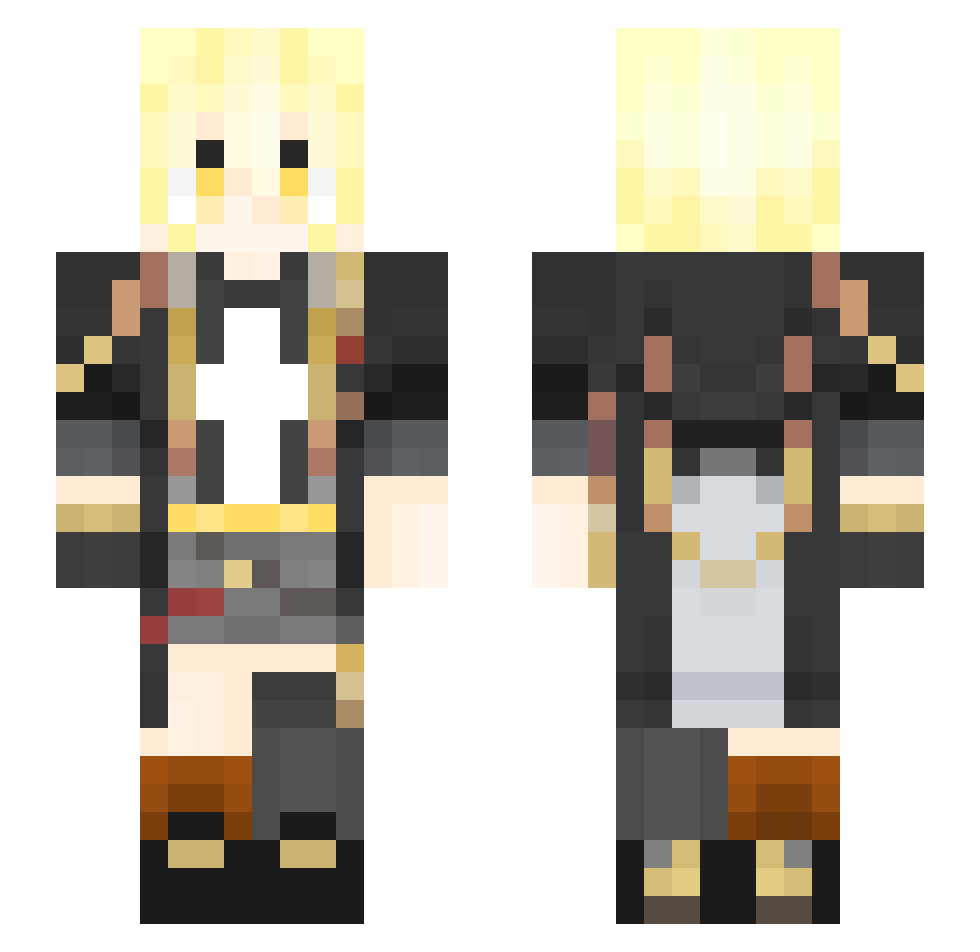 SA_master Minecraft skin, front and back view