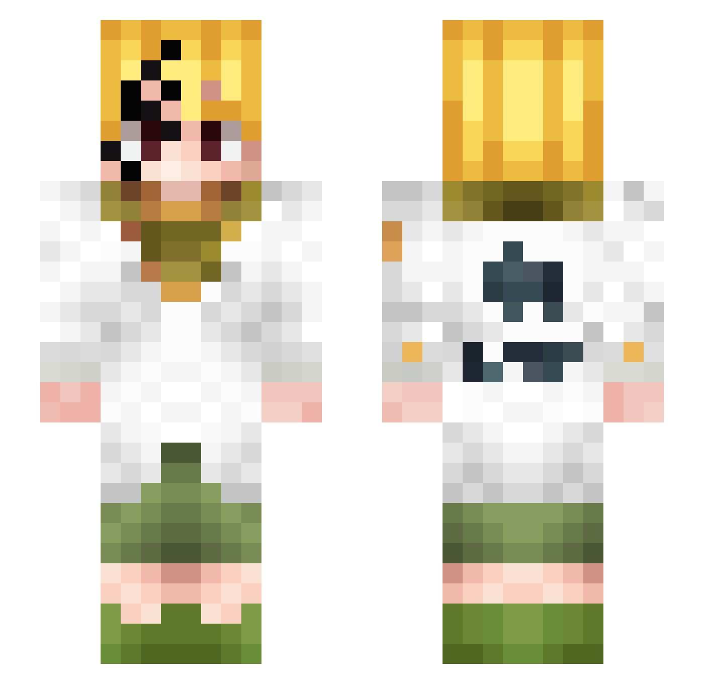 Pengeleng Minecraft skin, front and back view