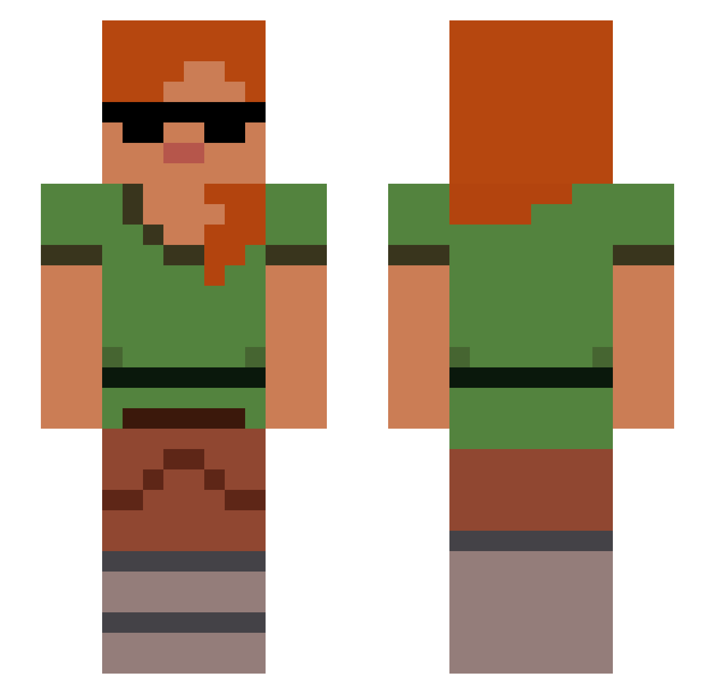 StodgierEwe3091 Minecraft skin, front and back view