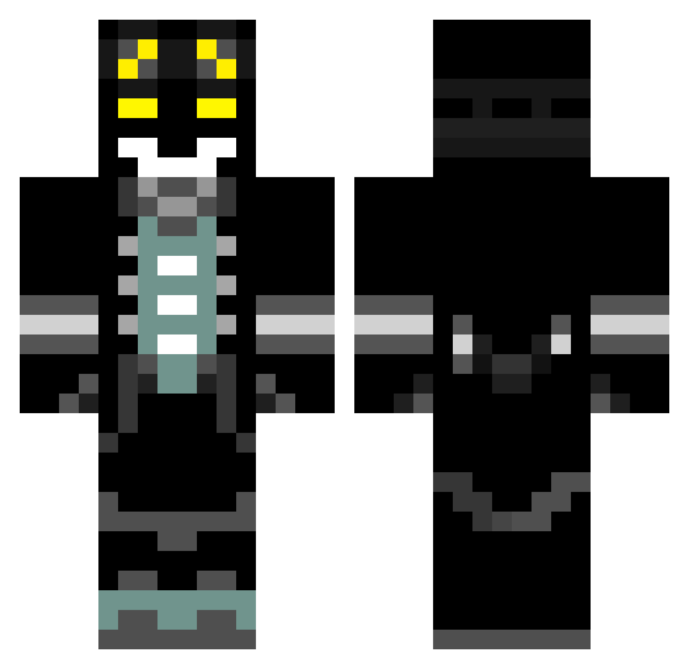 TFS_darkn3on Minecraft skin, front and back view