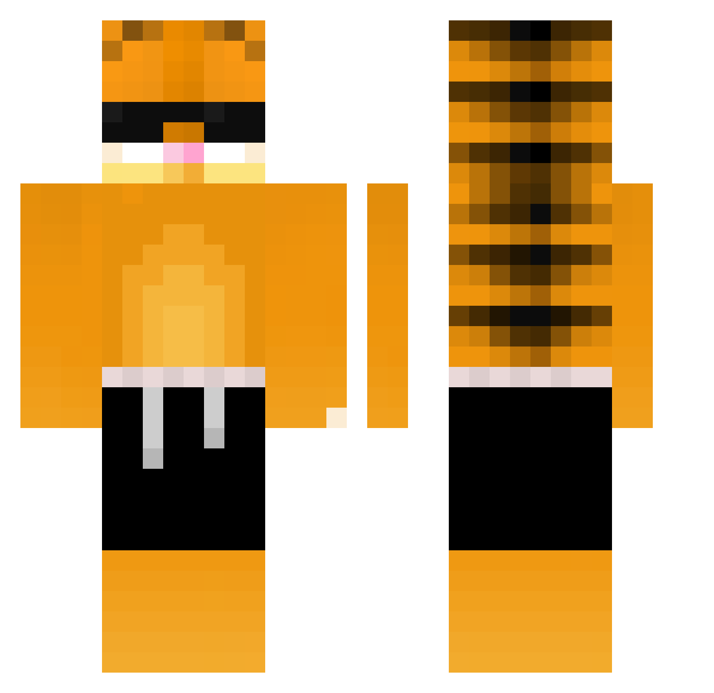 mirislav Minecraft skin, front and back view