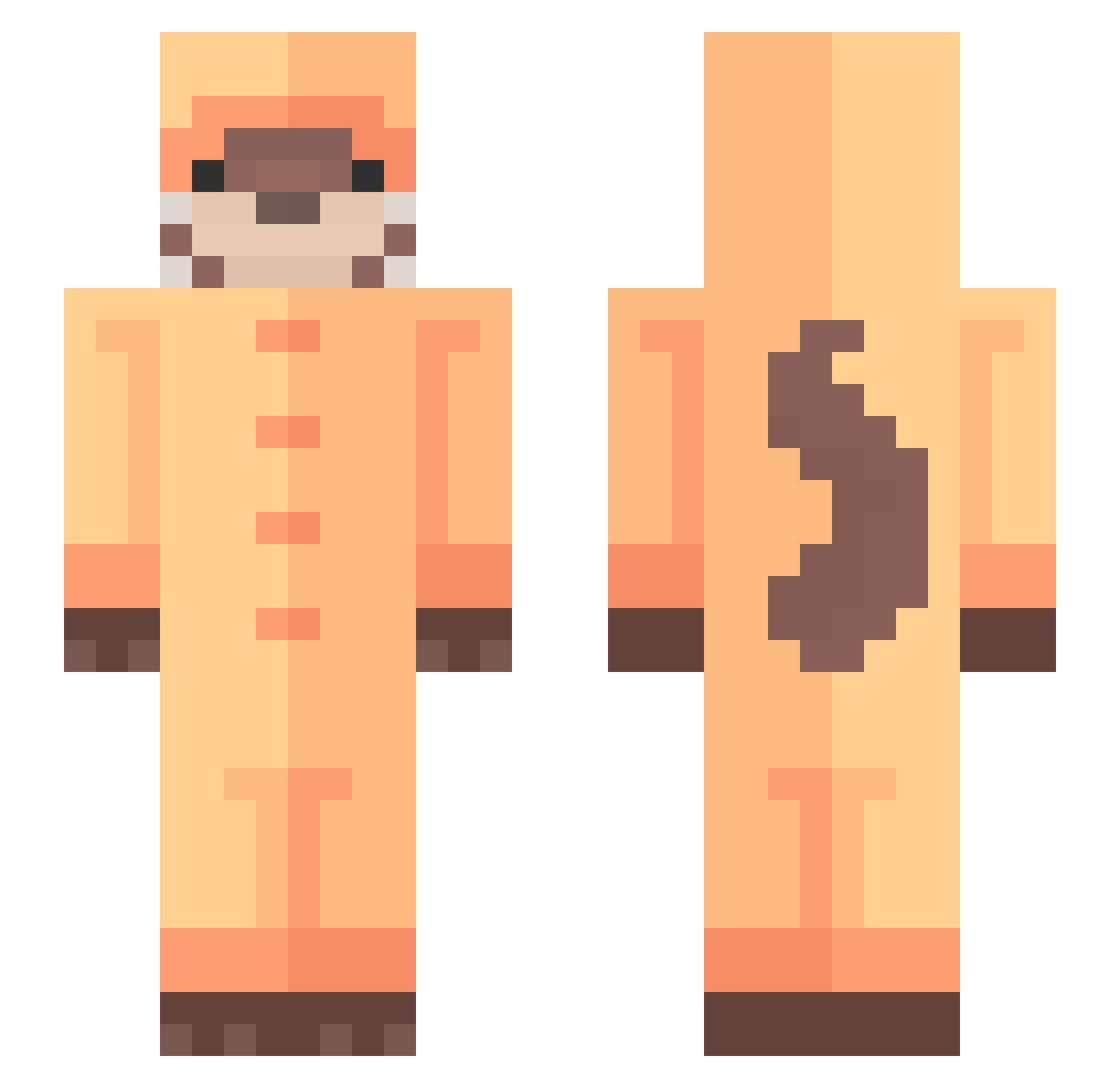 Soon_Dol Minecraft skin, front and back view