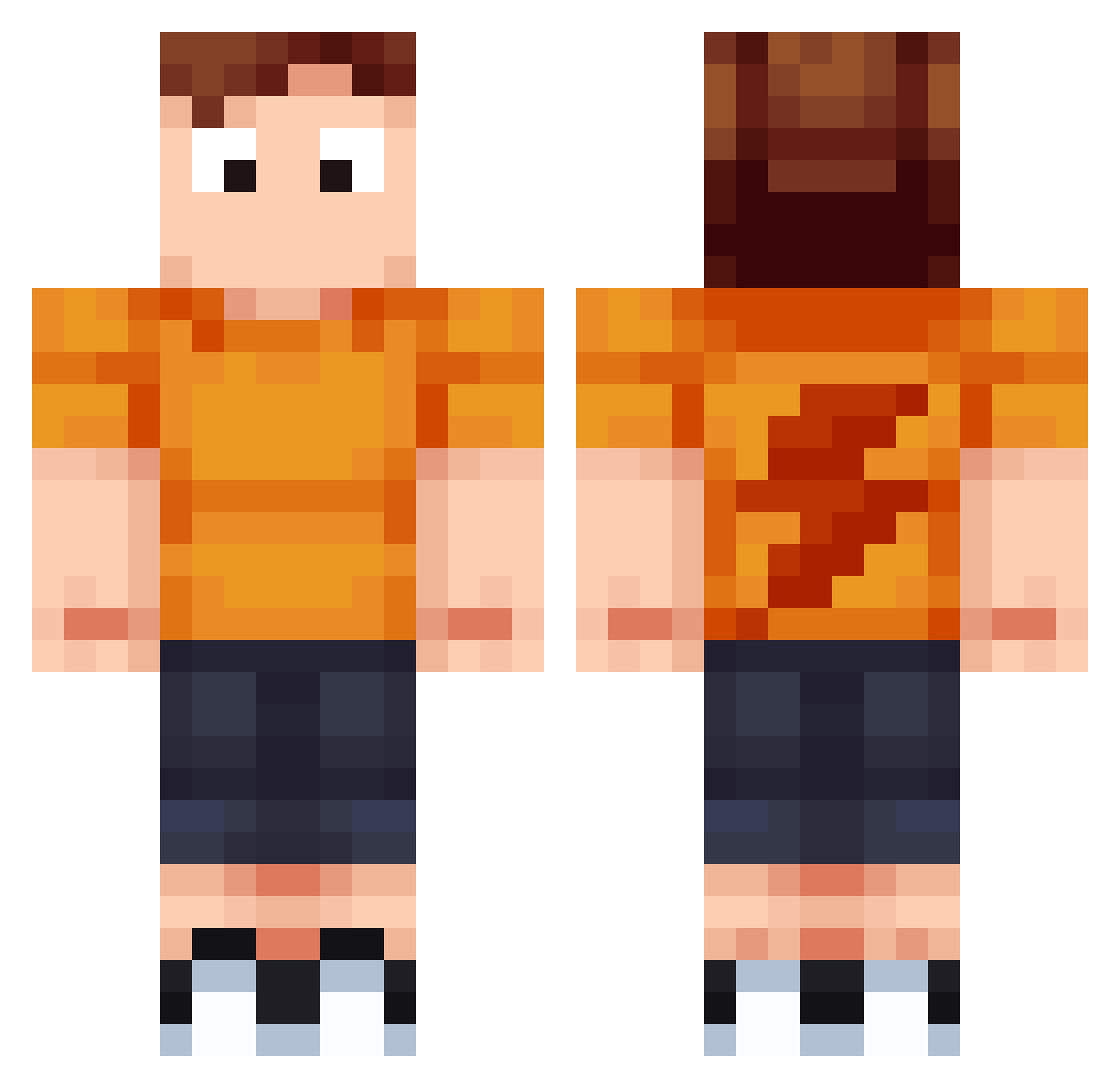 SmaleGG Minecraft skin, front and back view