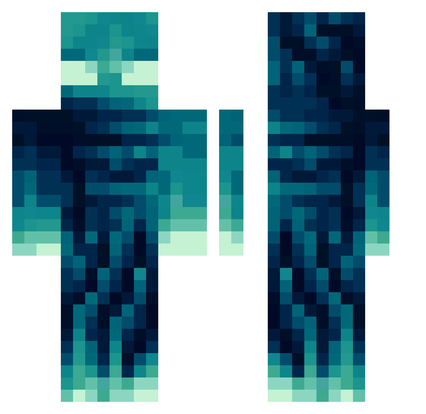 _Chadondorf_ Minecraft skin, front and back view