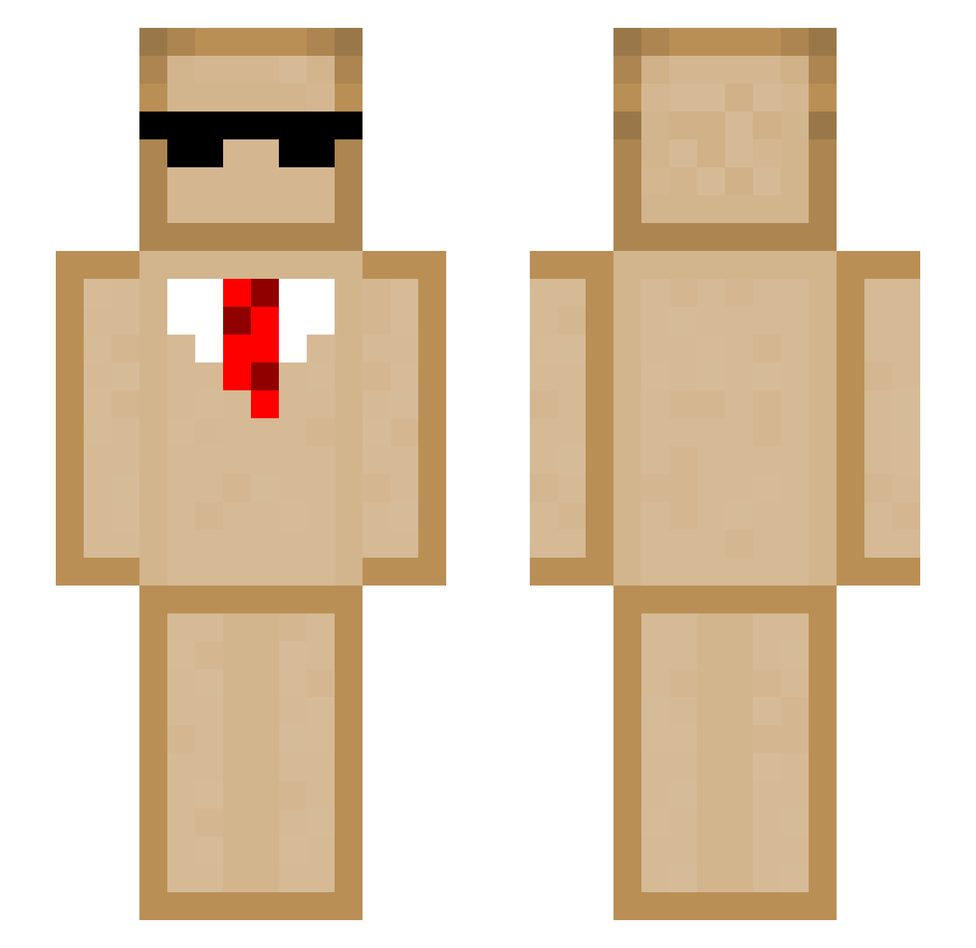 Bread_Tv Minecraft skin, front and back view