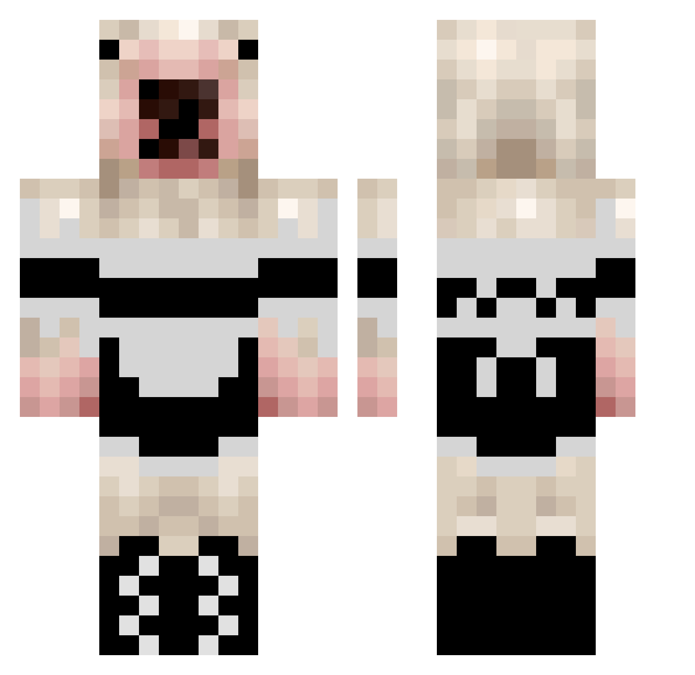 IsseiTanaka Minecraft skin, front and back view