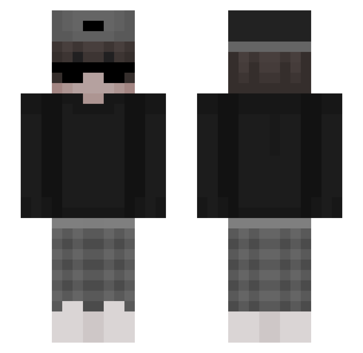 calebshande Minecraft skin, front and back view