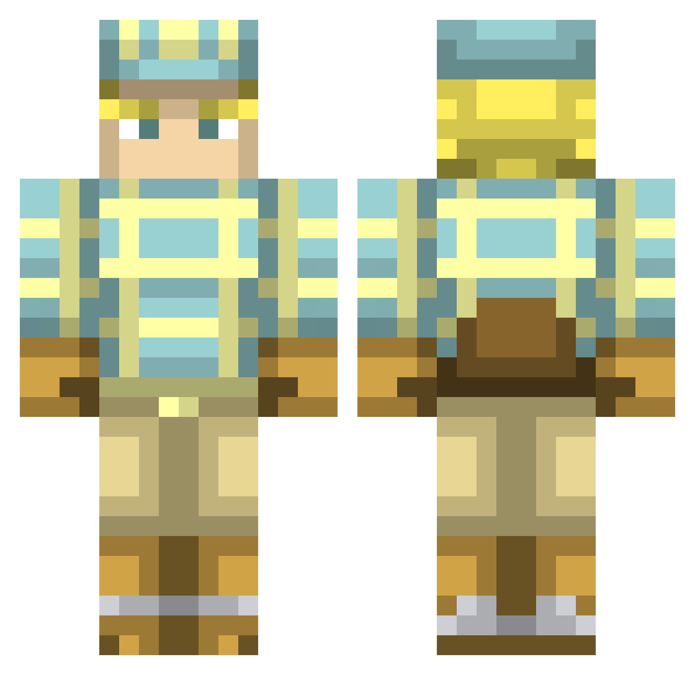 nevouxxx Minecraft skin, front and back view