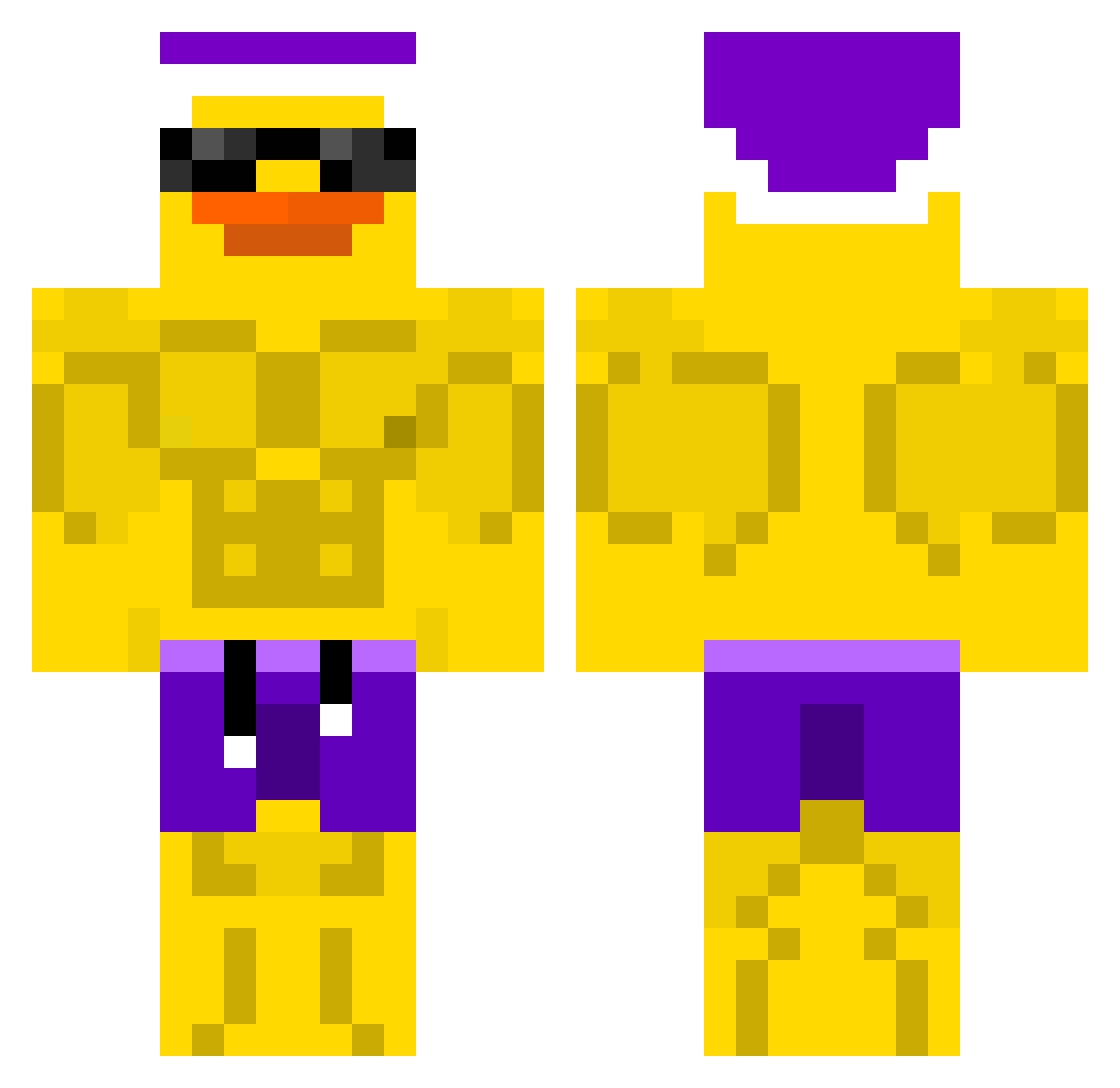 Dankoo69 Minecraft skin, front and back view