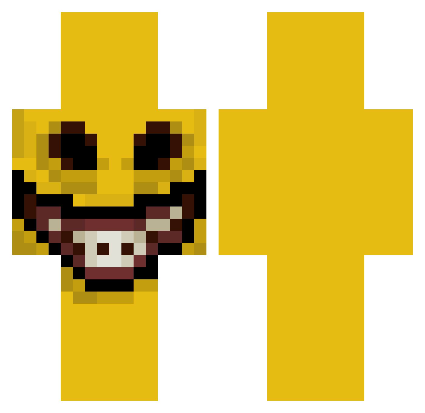 MrAlbino_ Minecraft skin, front and back view