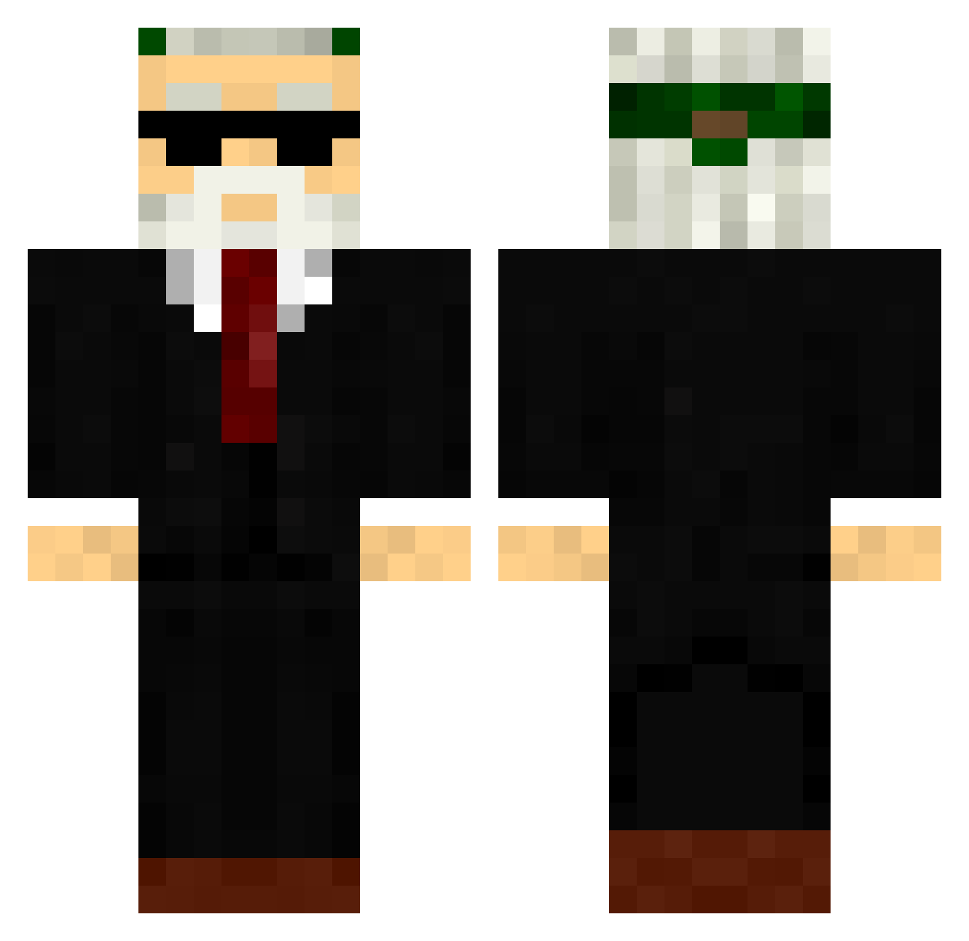 BlockBusterCraft Minecraft skin, front and back view