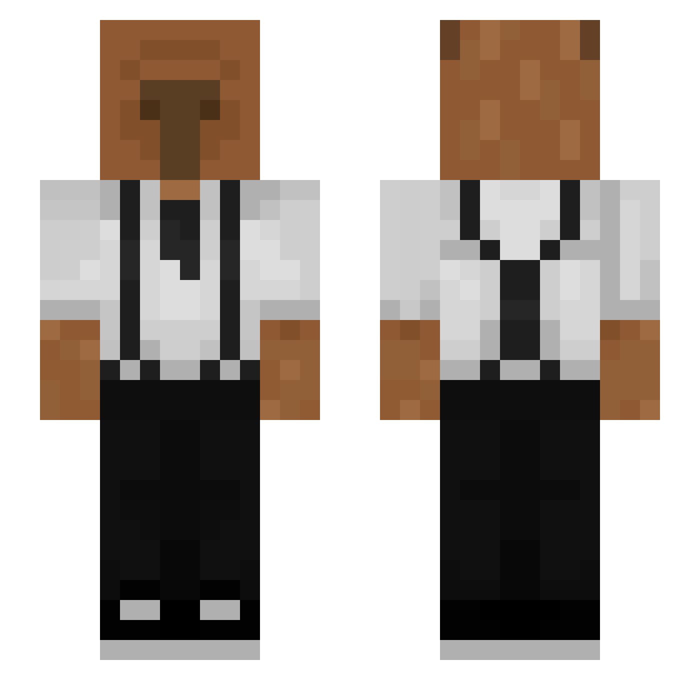 HayKarma Minecraft skin, front and back view