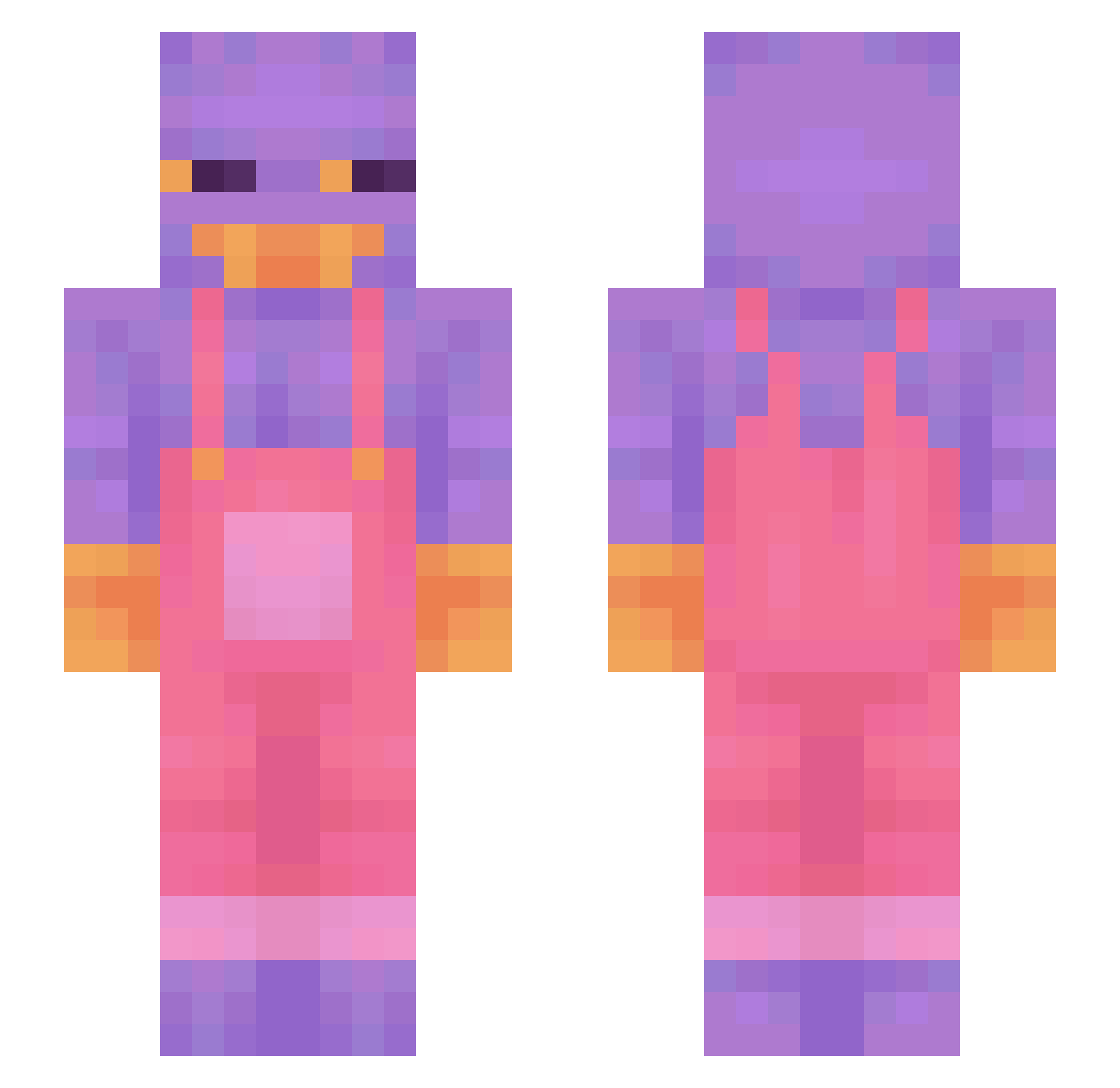 Xx1Yuto1xX Minecraft skin, front and back view