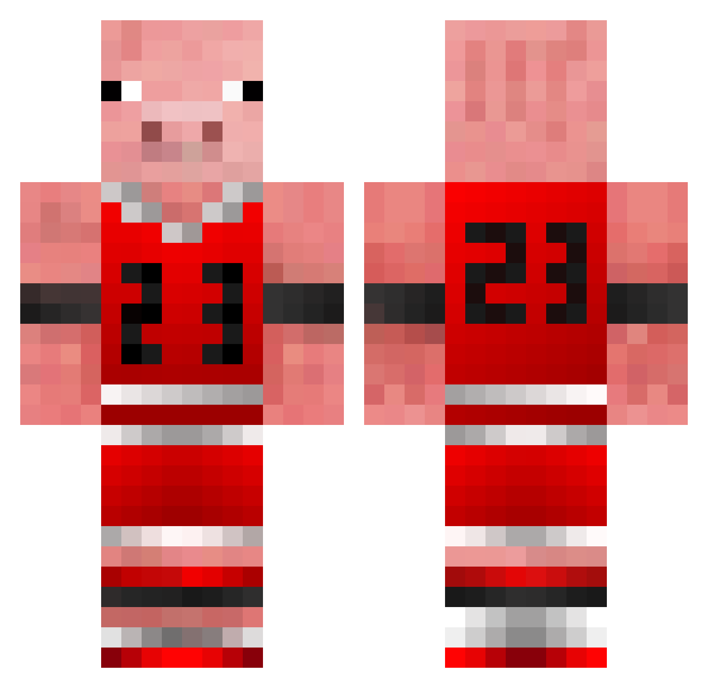 Dronsito Minecraft skin, front and back view
