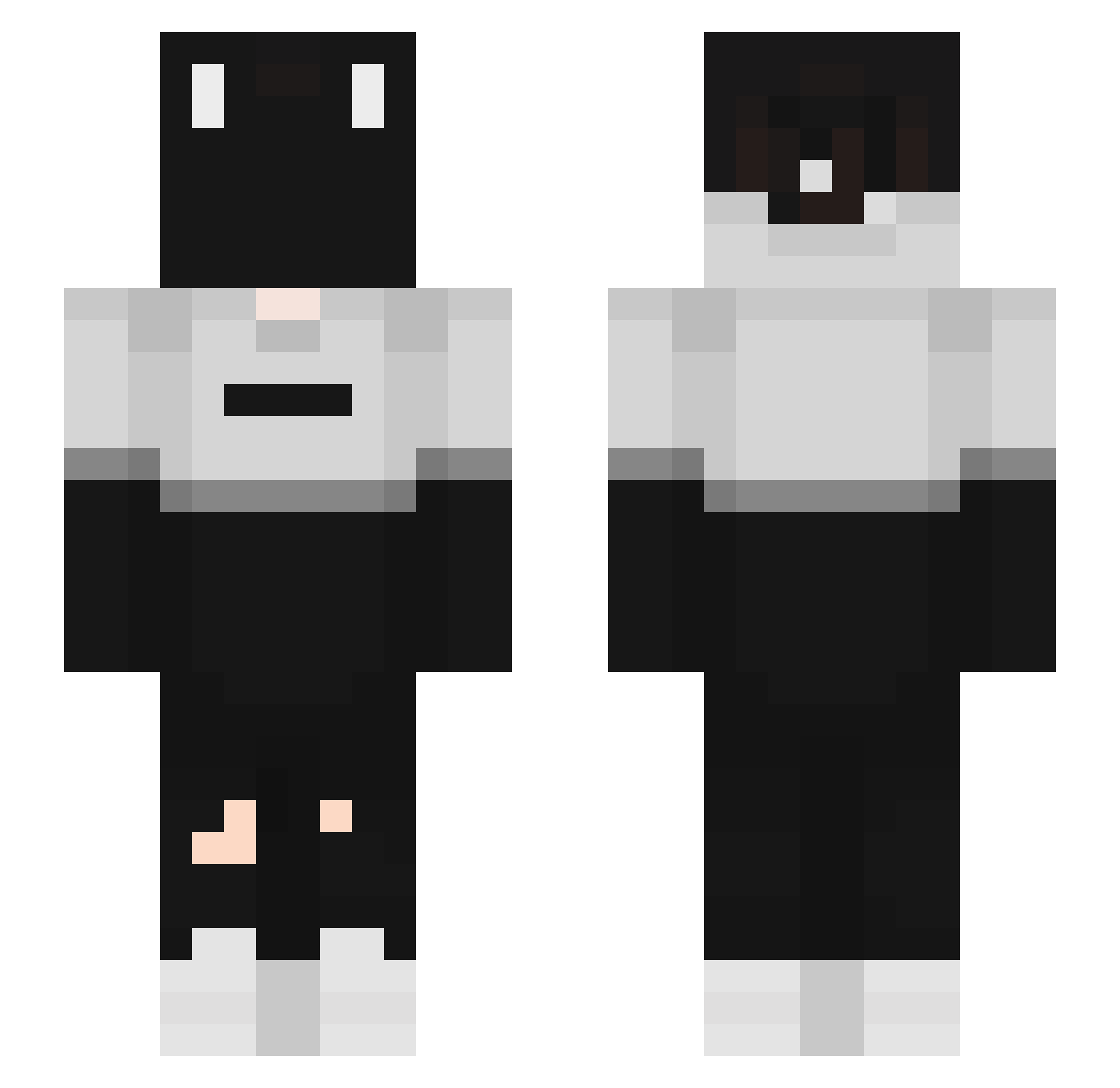 zy_i Minecraft skin, front and back view
