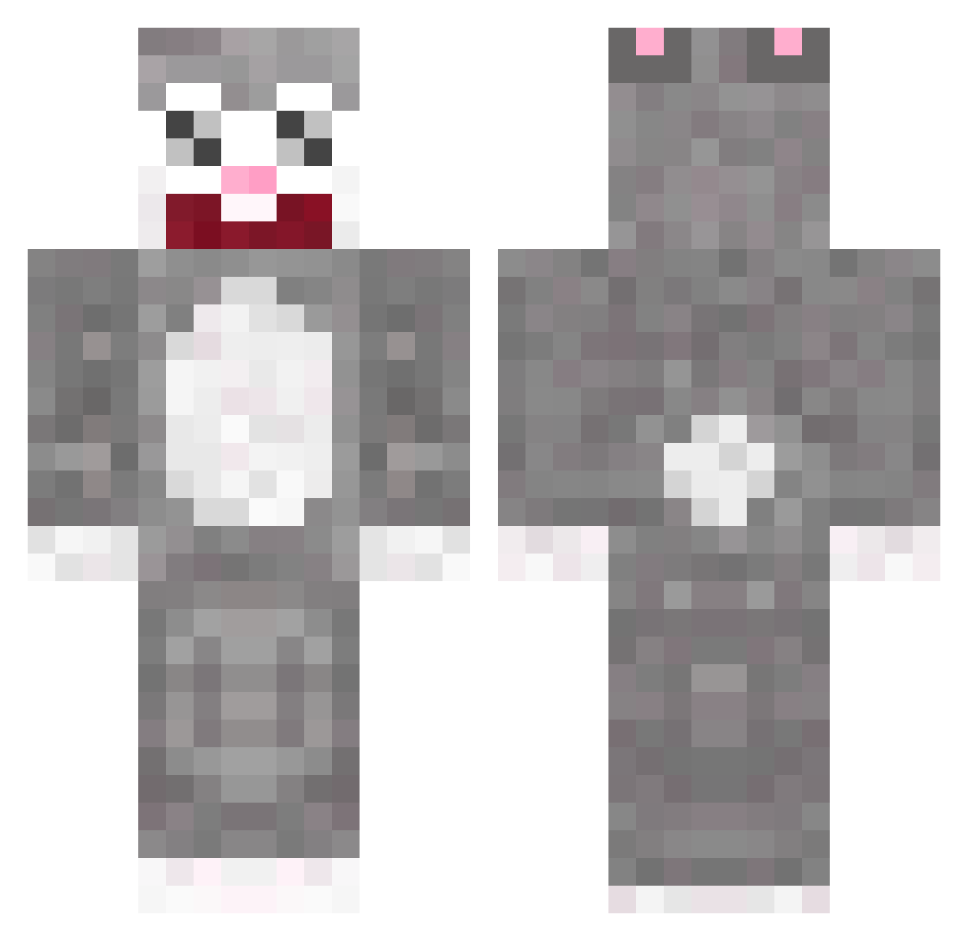 AdrianTom Minecraft skin, front and back view