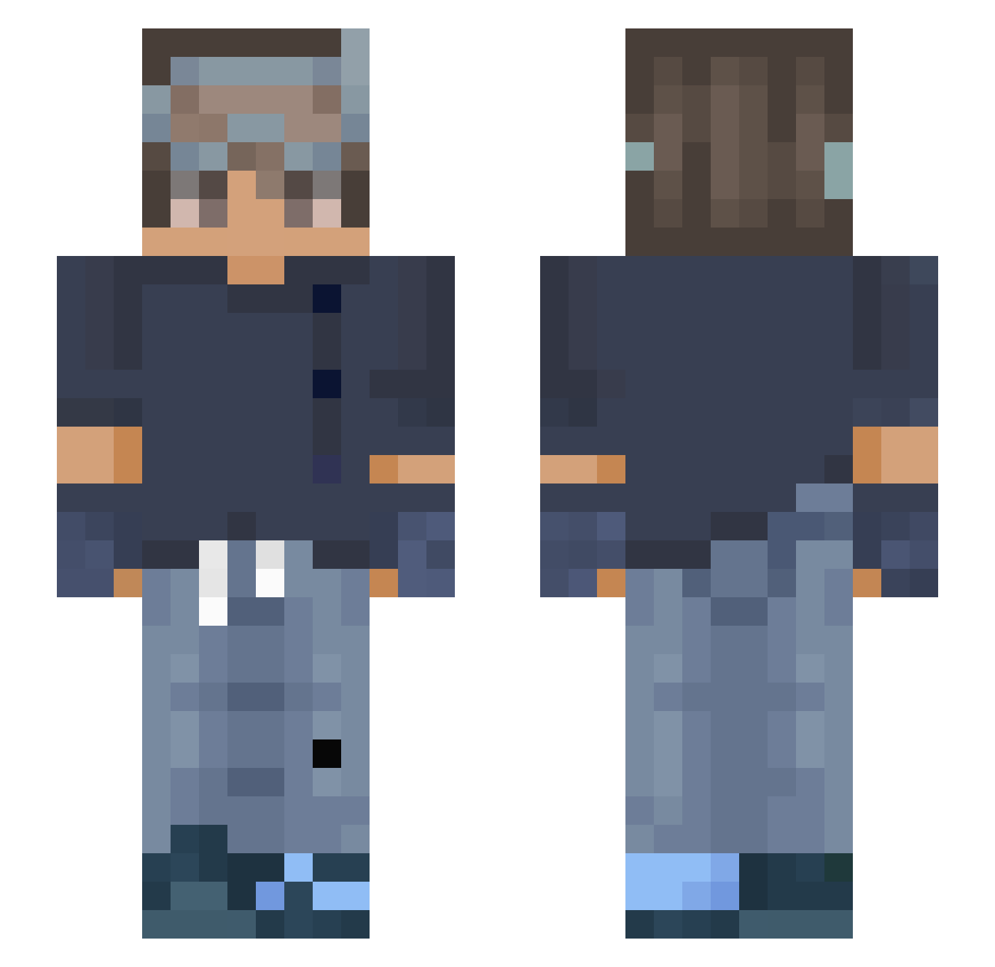 Awo_kein Minecraft skin, front and back view