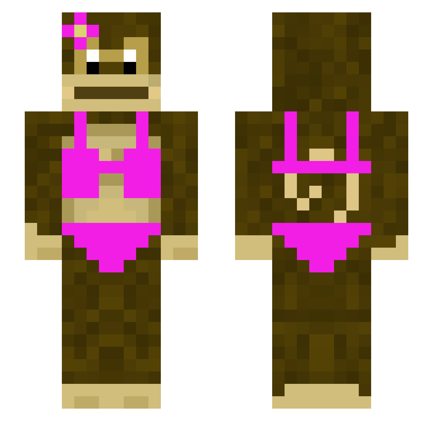 vqex Minecraft skin, front and back view