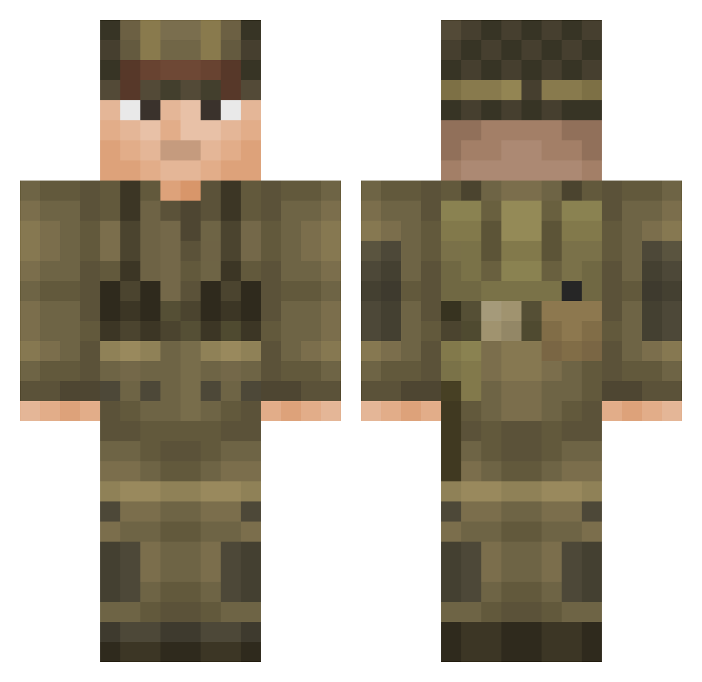 aeweerst Minecraft skin, front and back view