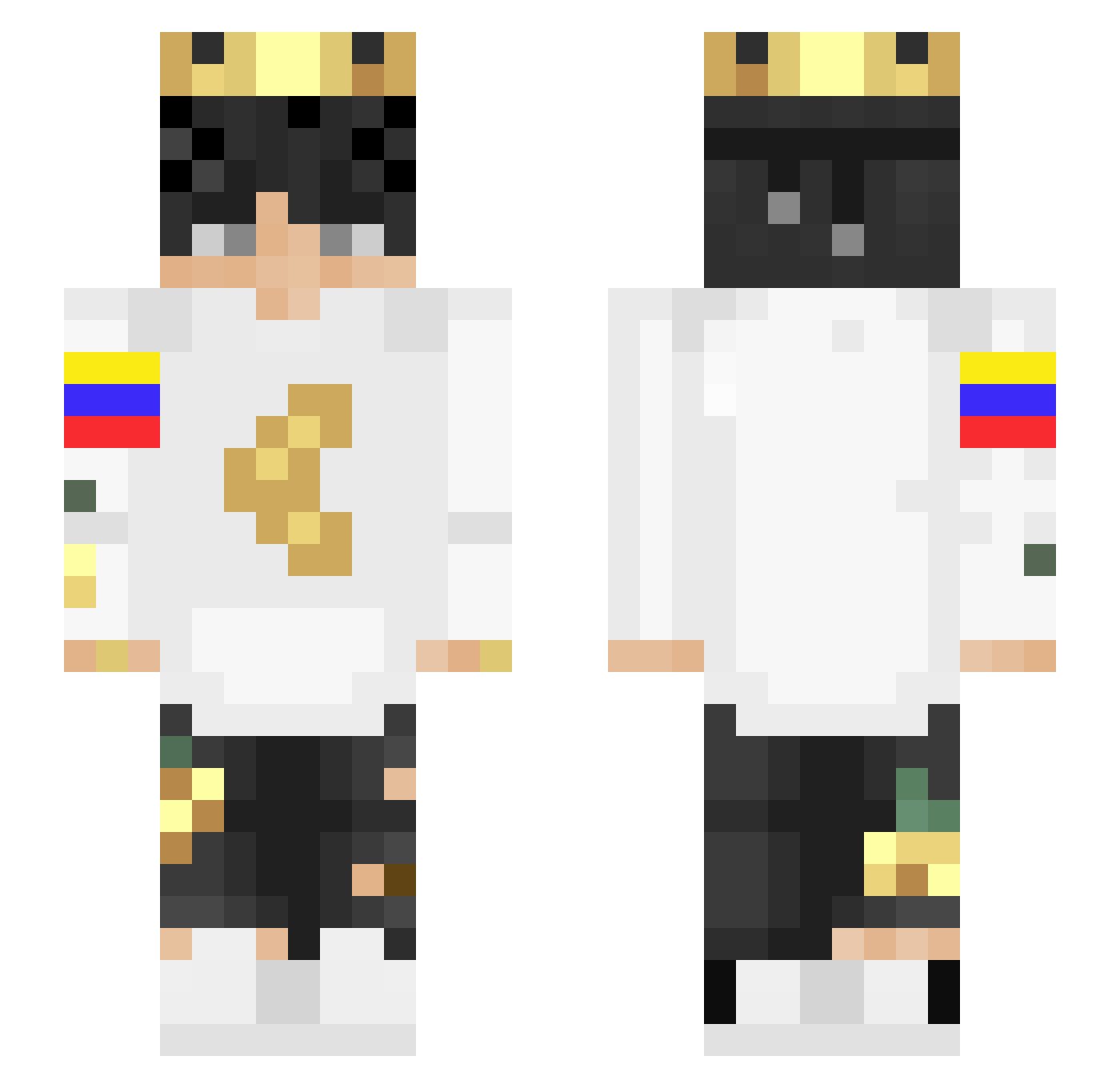 KingDom0417 Minecraft skin, front and back view