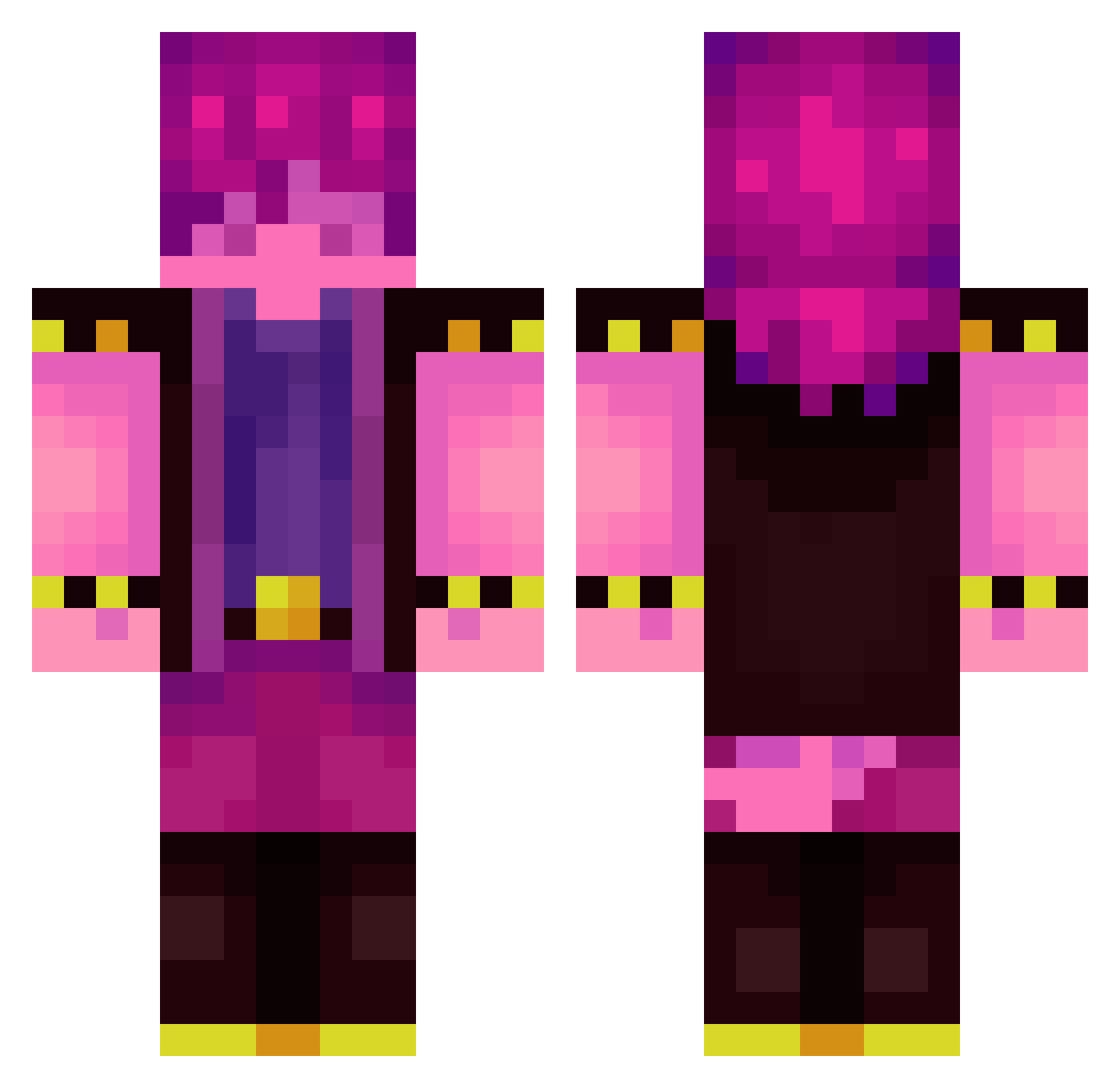 N00DLE_01 Minecraft skin, front and back view