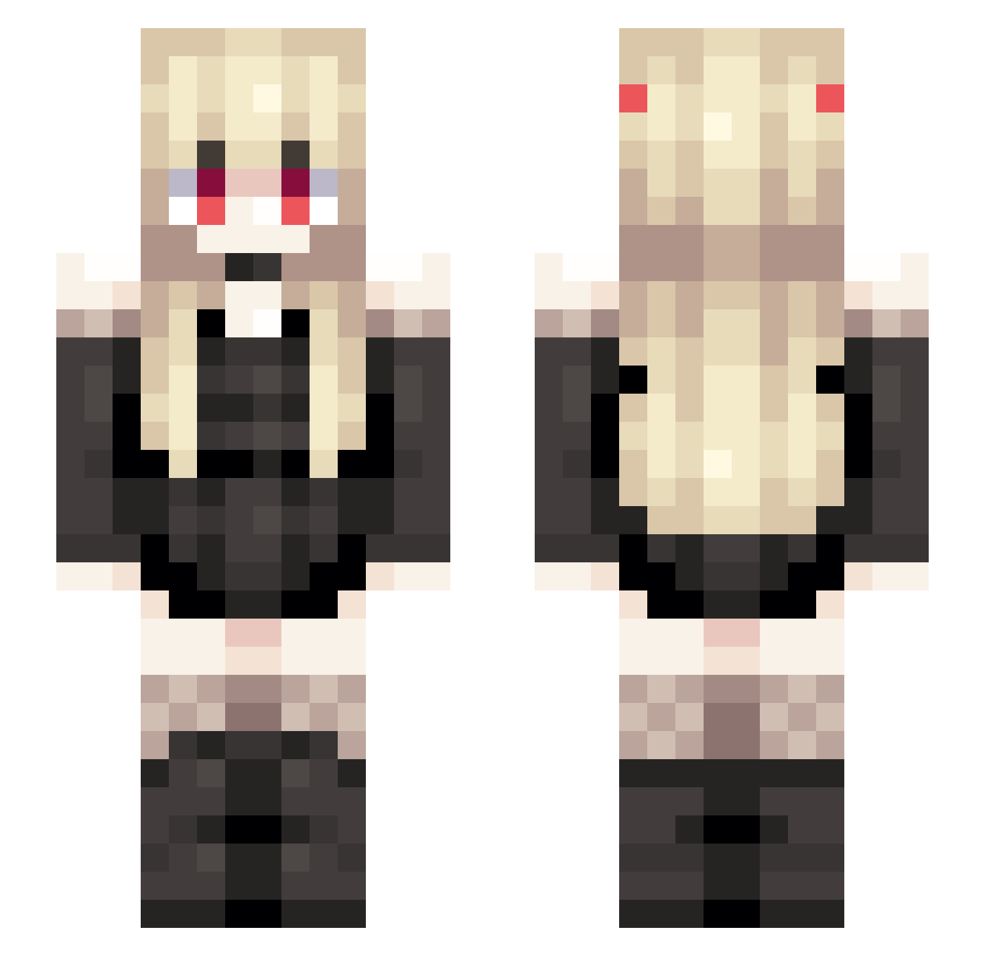trupstarzvi Minecraft skin, front and back view