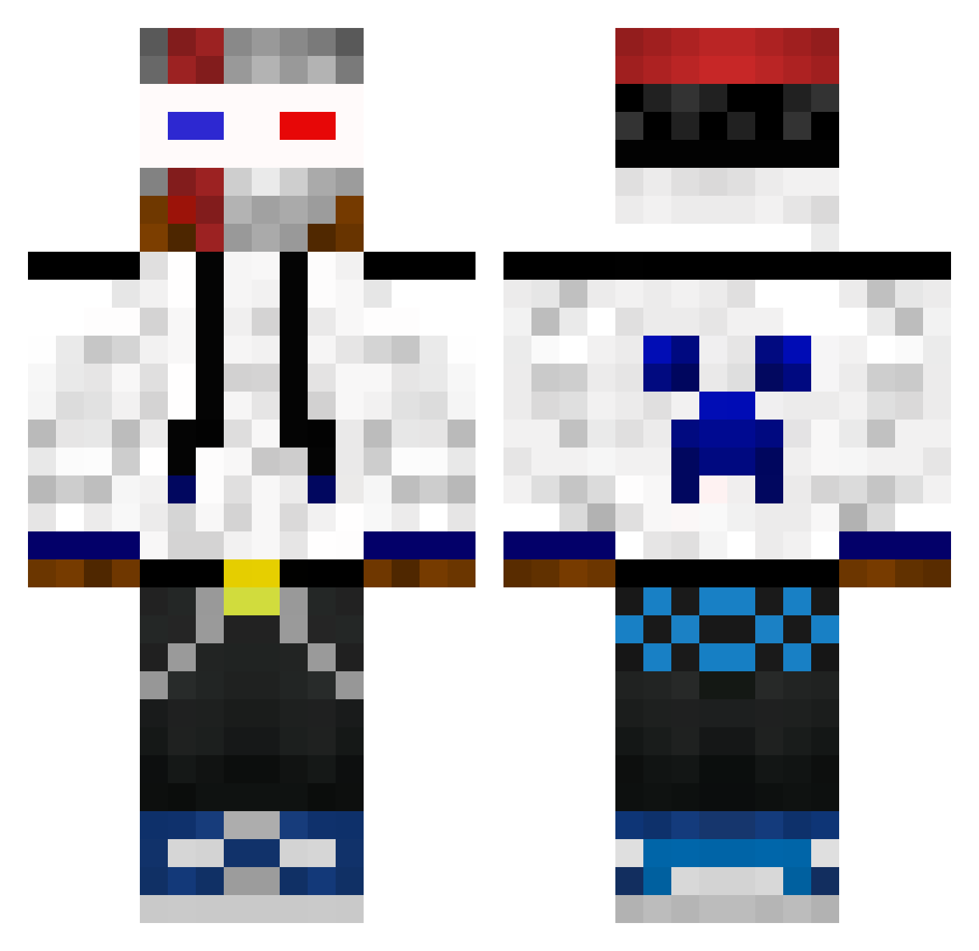 wyomingite Minecraft skin, front and back view