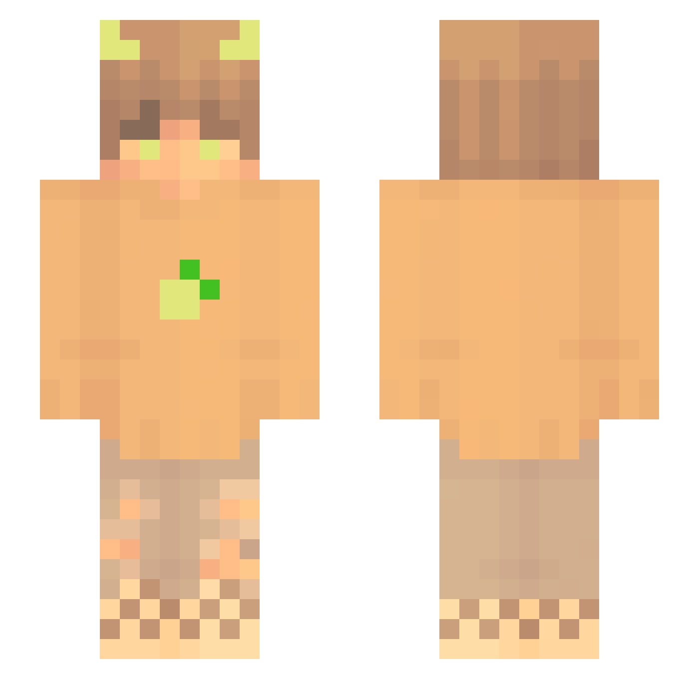 Politicize Minecraft skin, front and back view