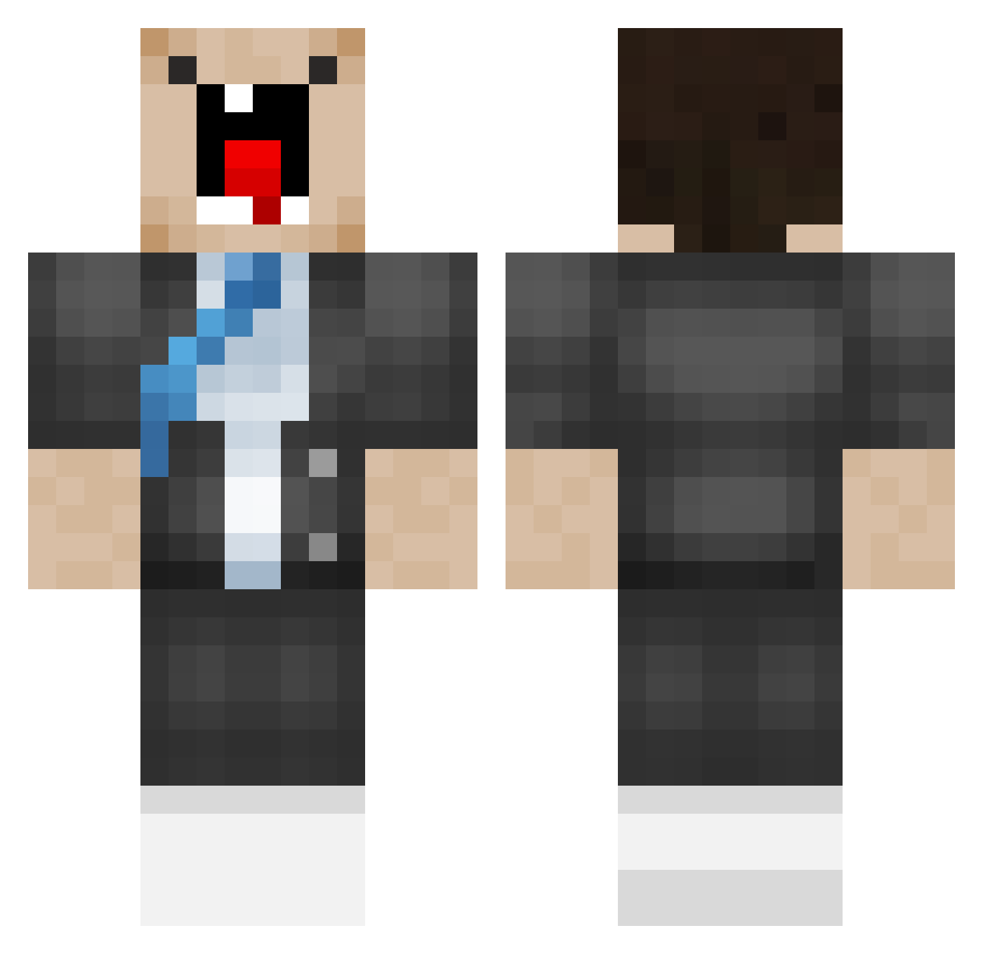 Outdid Minecraft skin, front and back view