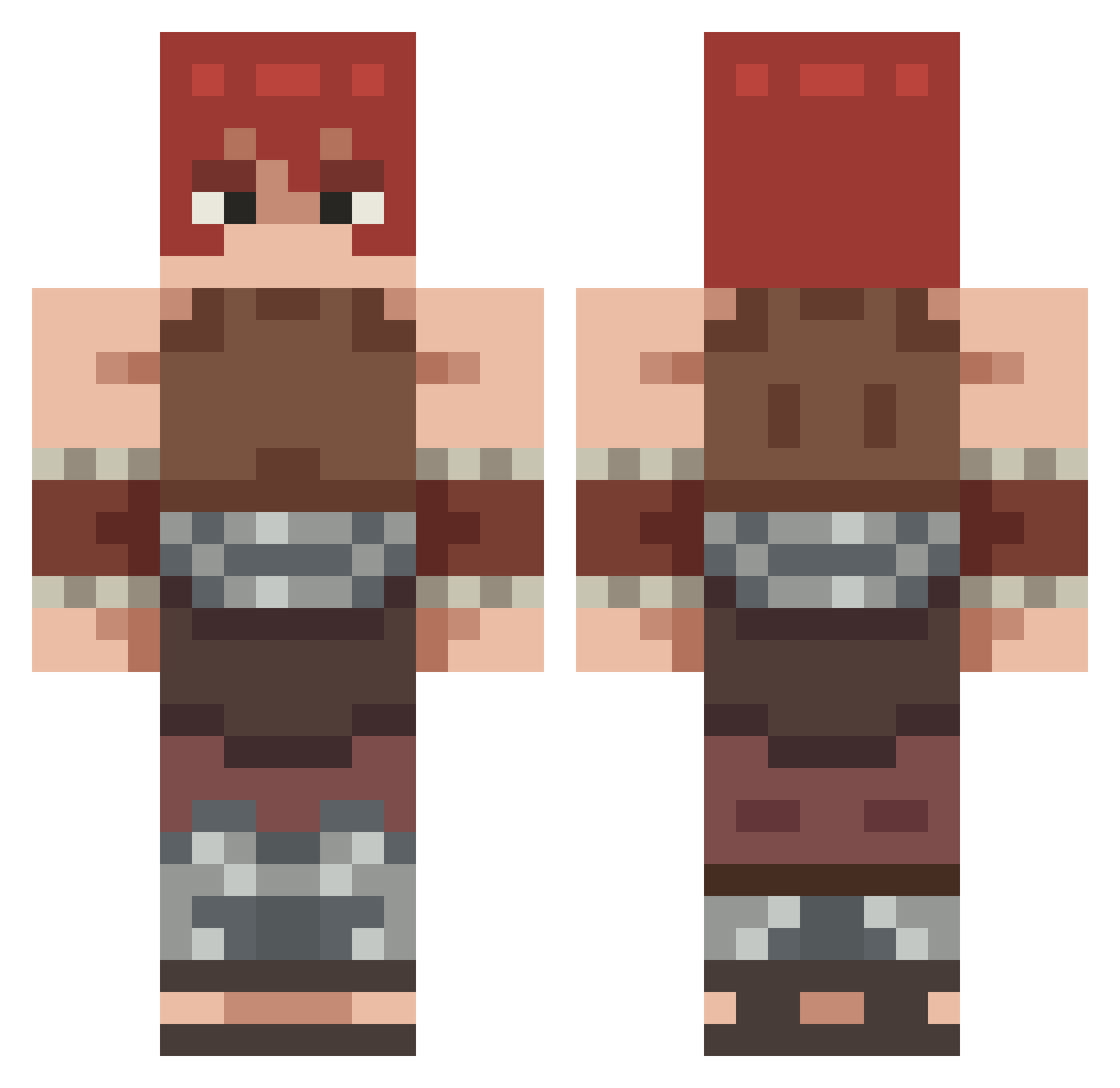 nicefrog Minecraft skin, front and back view