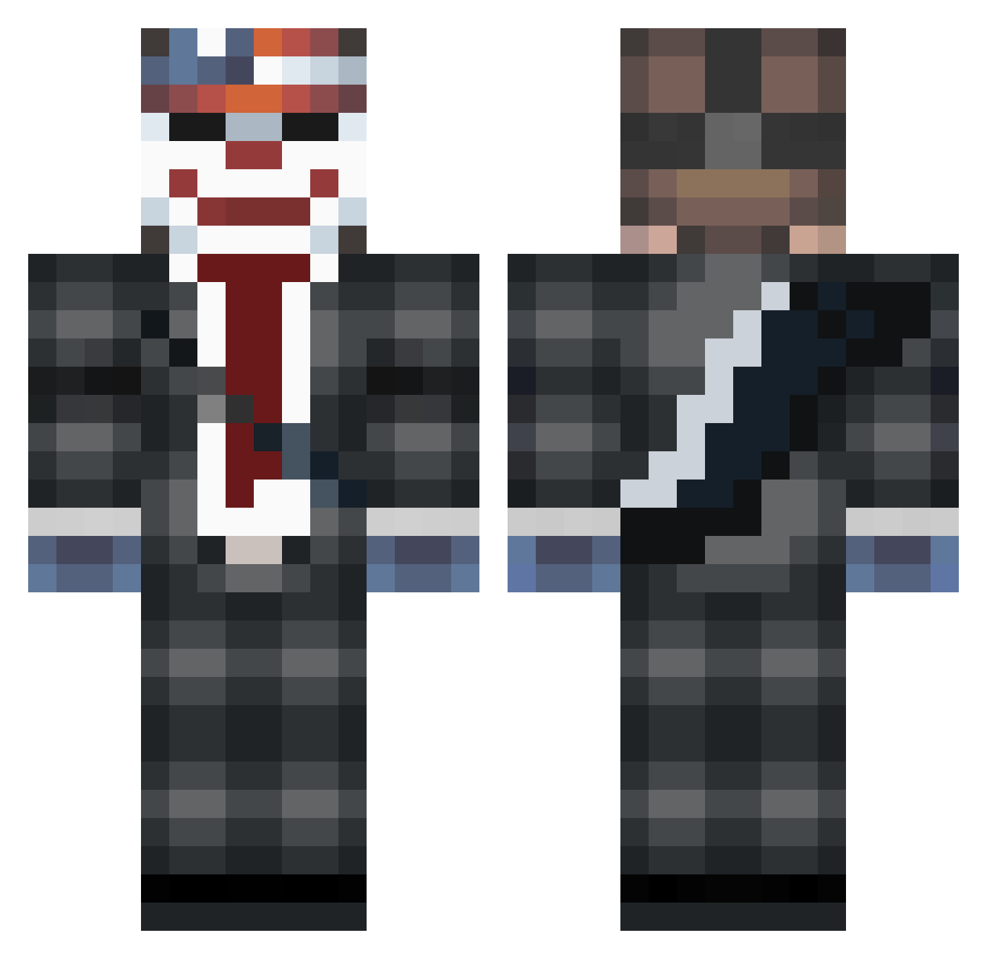 3Adroed1 Minecraft skin, front and back view