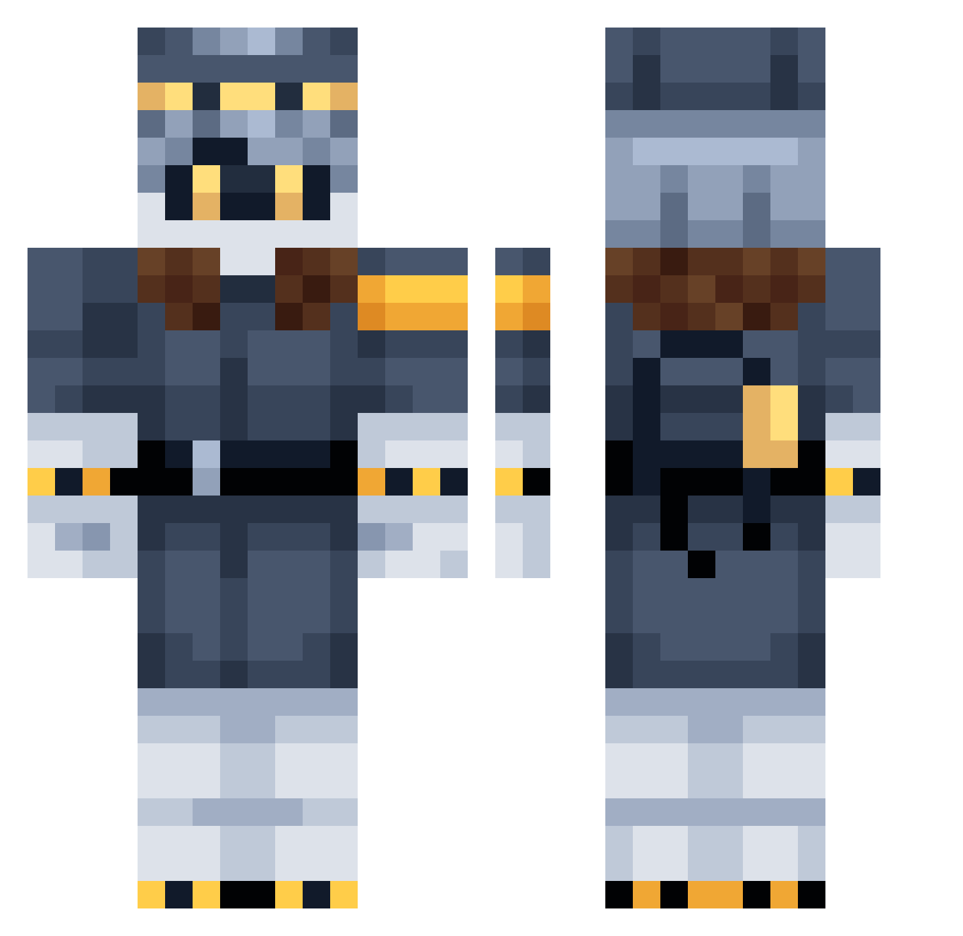 N_uwu Minecraft skin, front and back view