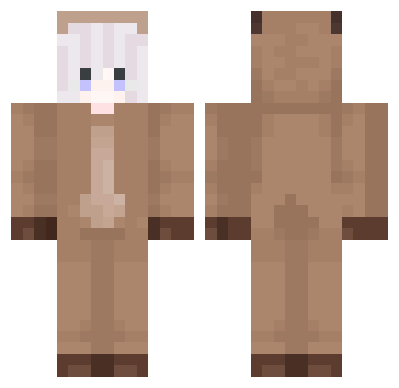EyLuu Minecraft skin, front and back view