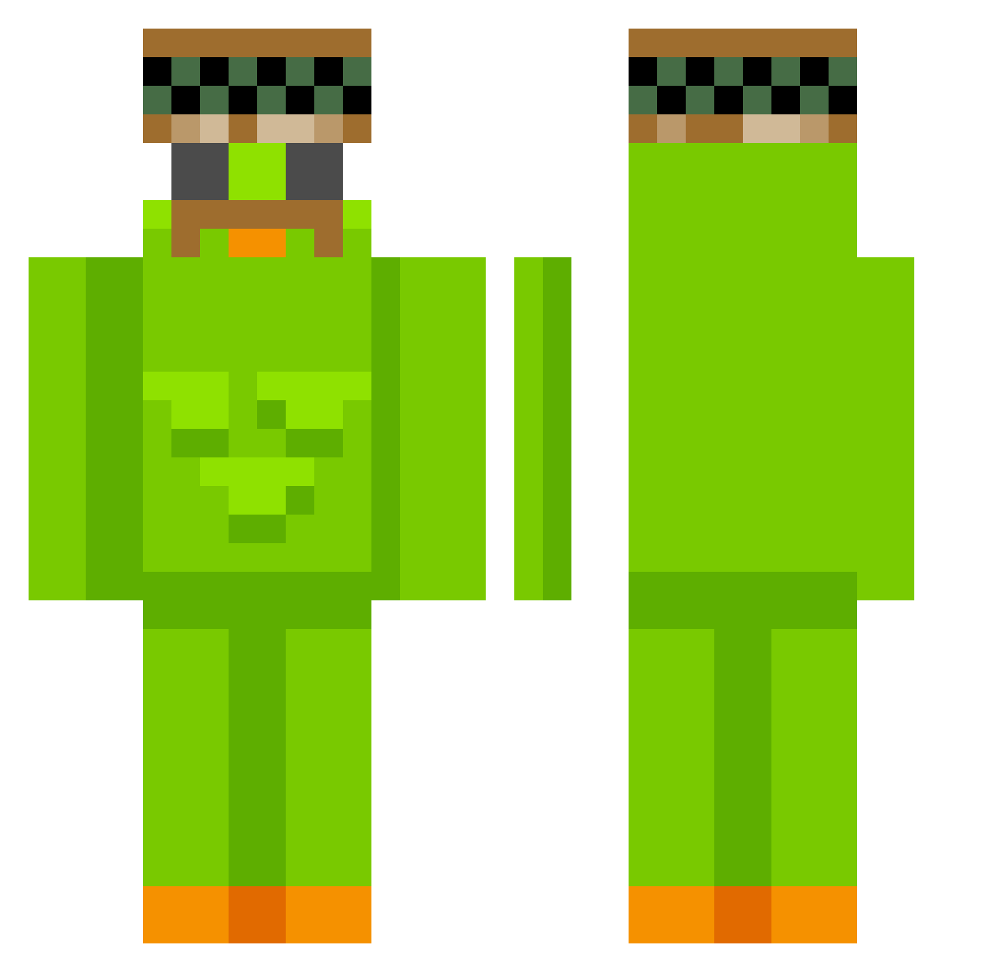 Mati5176 Minecraft skin, front and back view