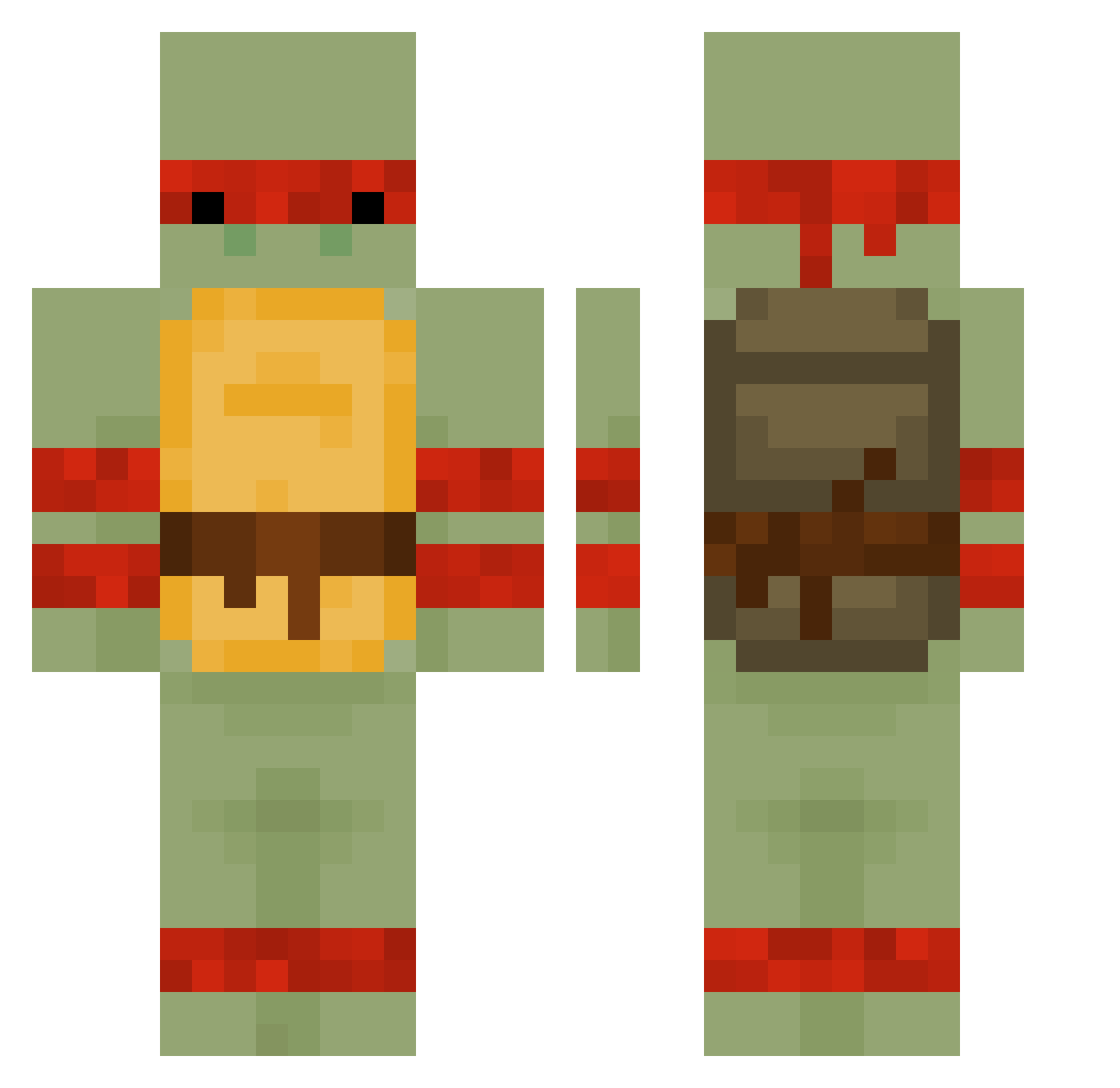 CrackerJacketh Minecraft skin, front and back view
