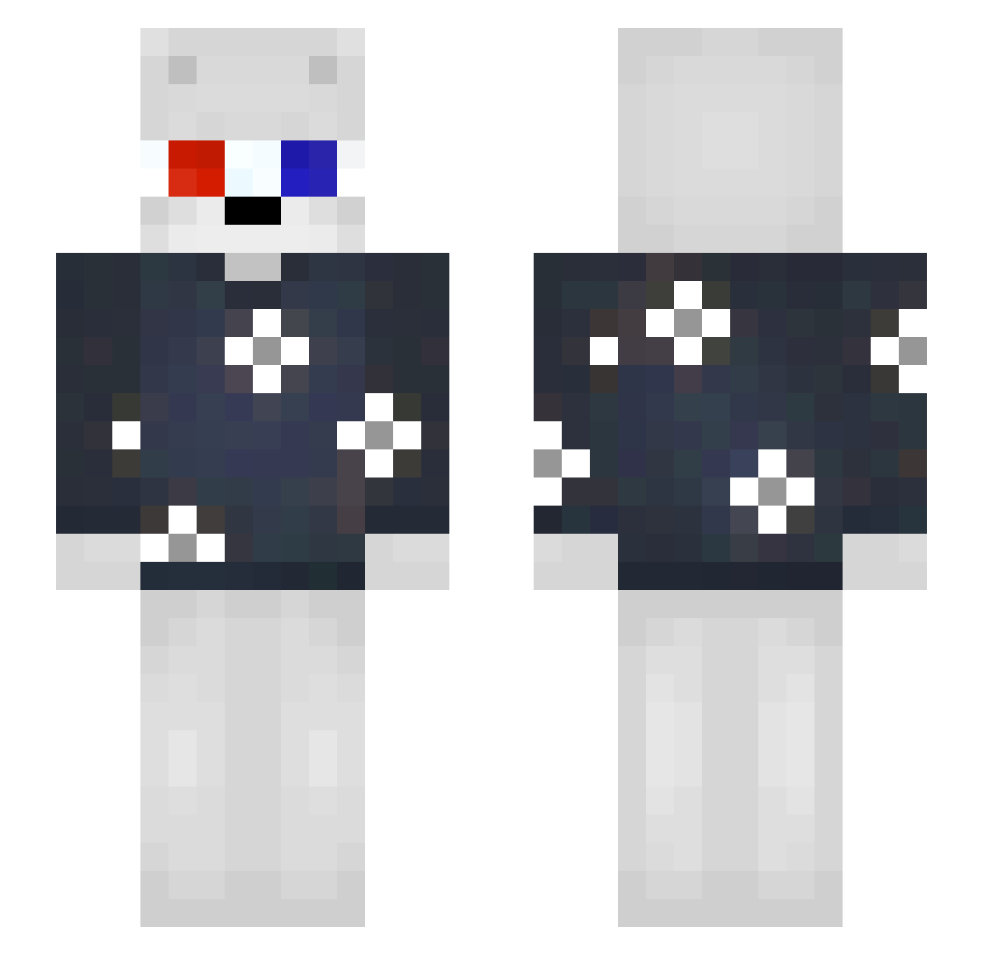 BAClegend Minecraft skin, front and back view