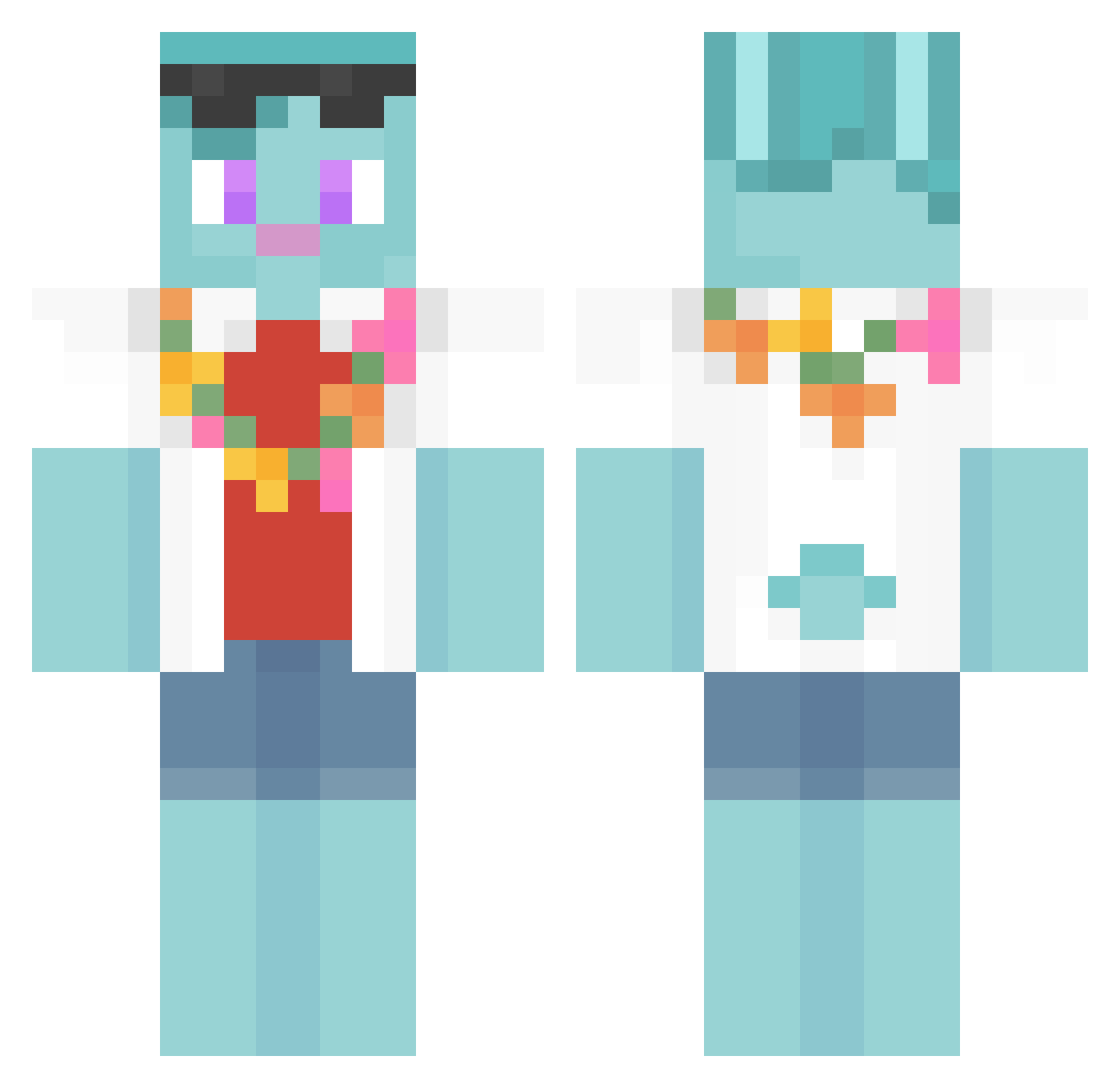 The_Coney_Boffin Minecraft skin, front and back view