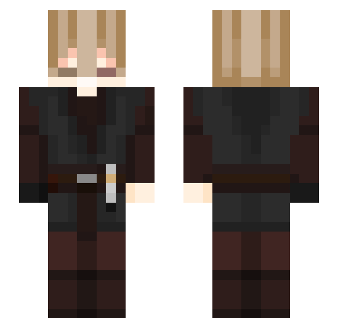 KayTheKayak Minecraft skin, front and back view