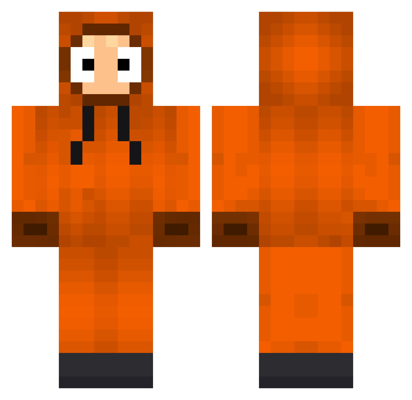 silent2324 Minecraft skin, front and back view