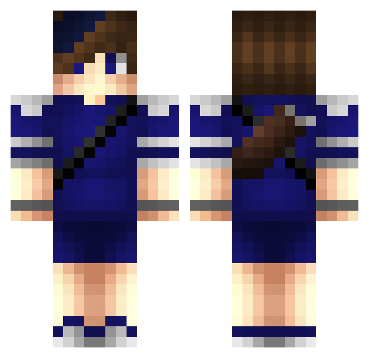 Ardastrafeee Minecraft skin, front and back view