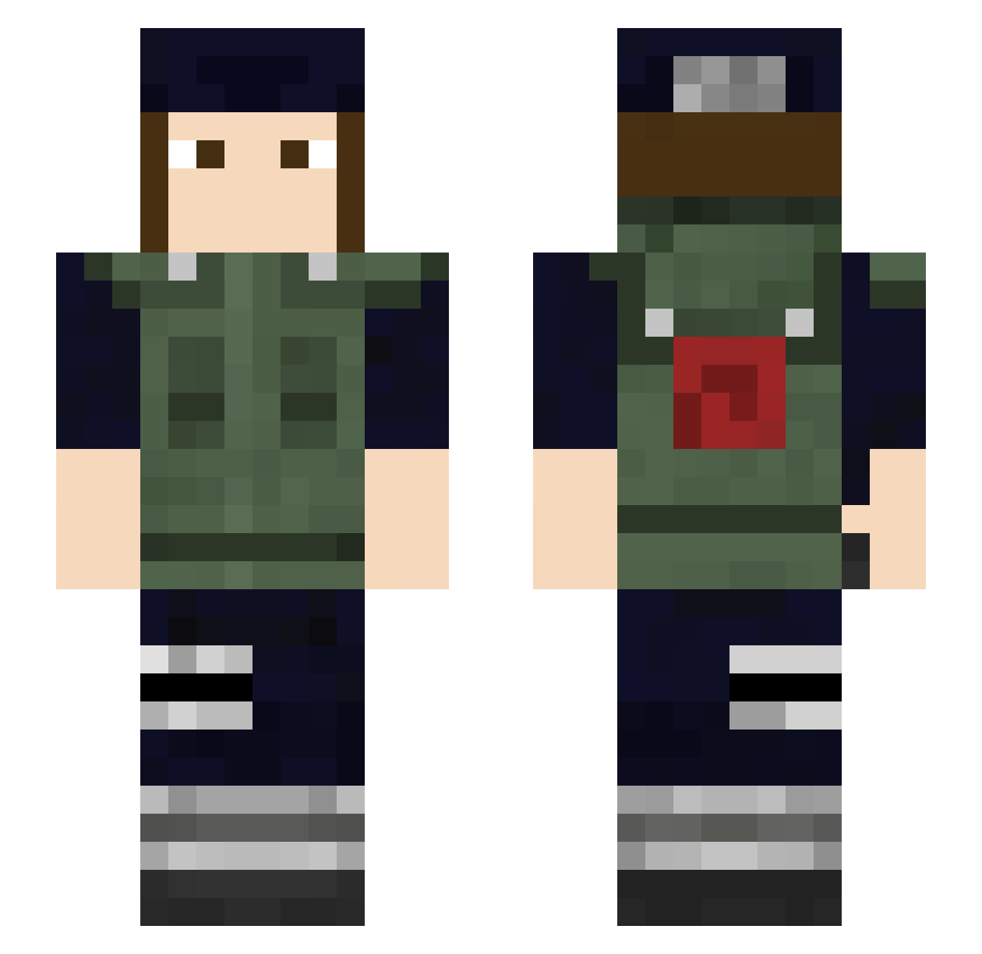HoanGhetti Minecraft skin, front and back view