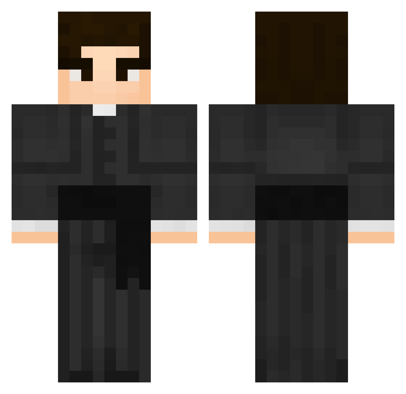viccente Minecraft skin, front and back view