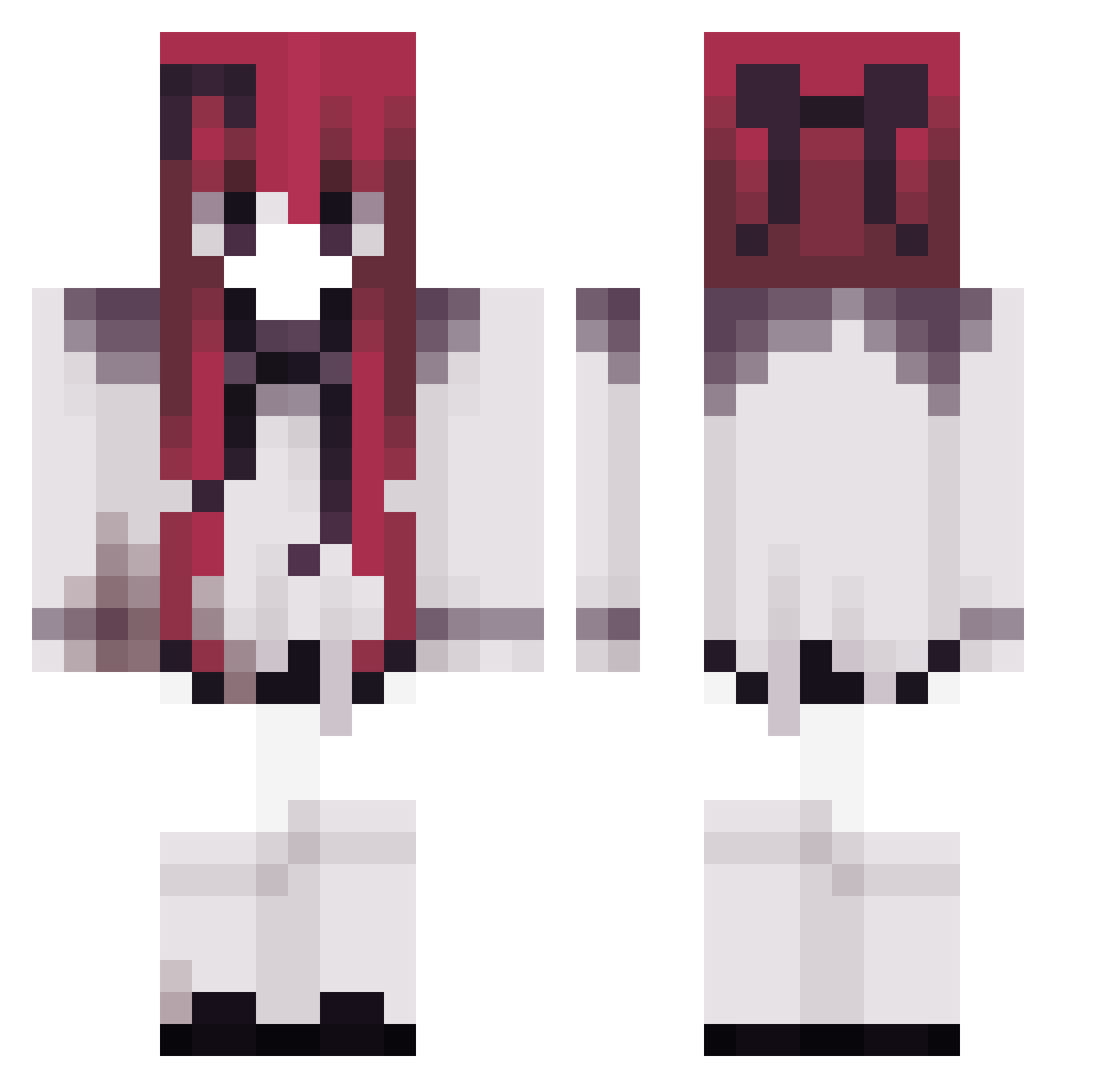 T1p1r0c Minecraft skin, front and back view
